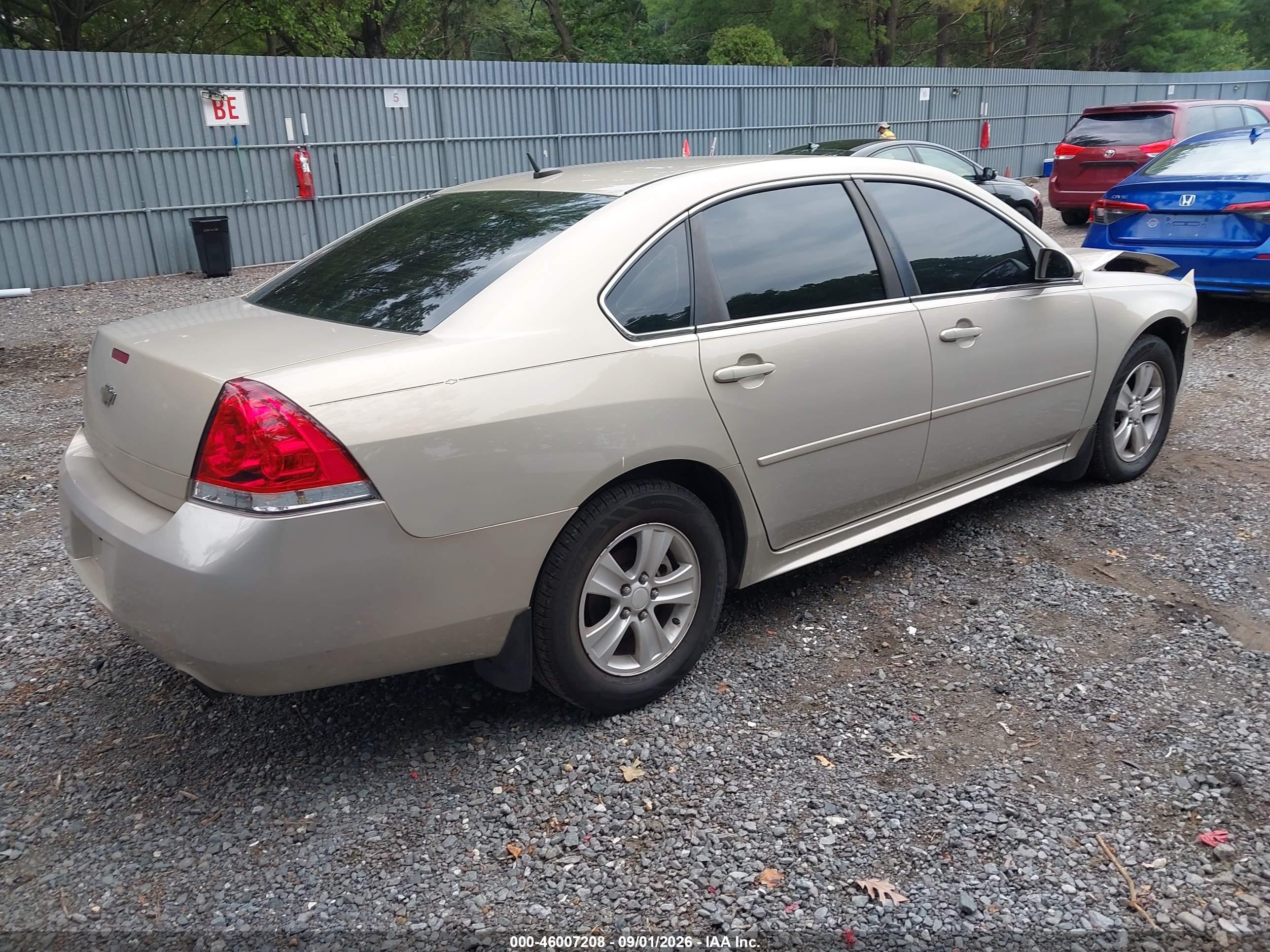 2012 Chevrolet Impala Ls Золотой vin: 2G1WA5E36C1263926