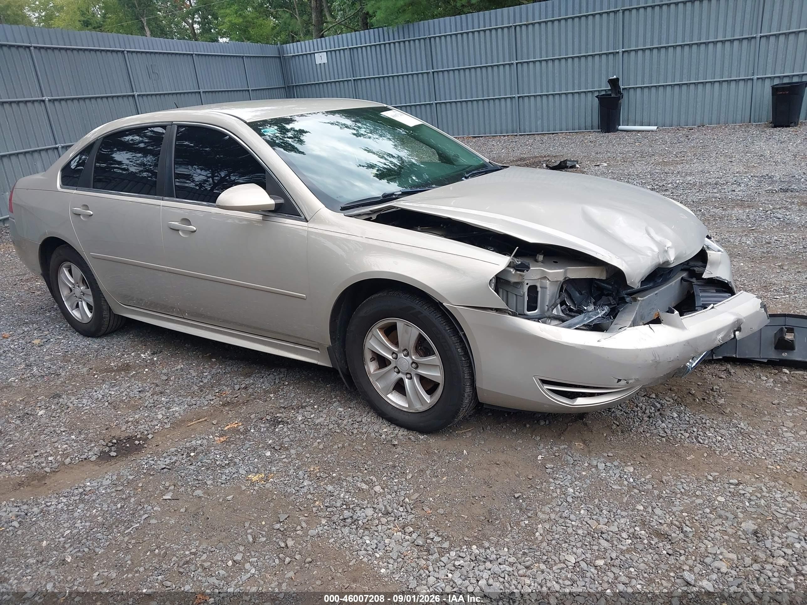 2012 Chevrolet Impala Ls Gold vin: 2G1WA5E36C1263926
