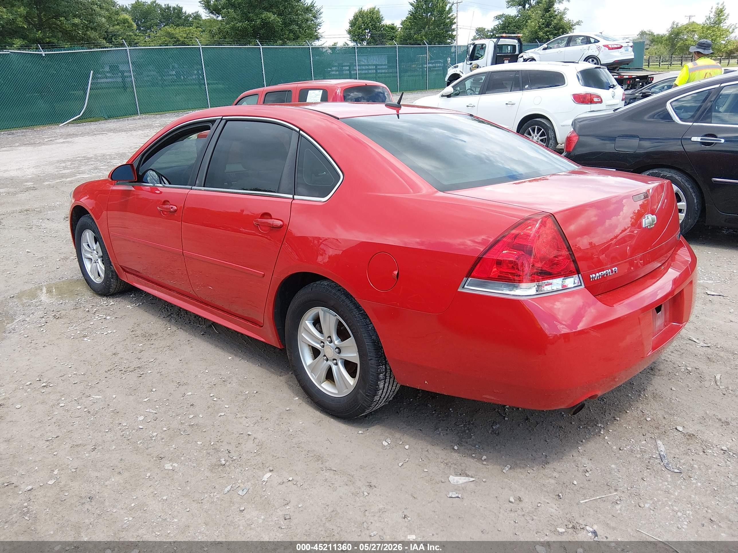 2012 Chevrolet Impala Ls Red vin: 2G1WA5E37C1205226