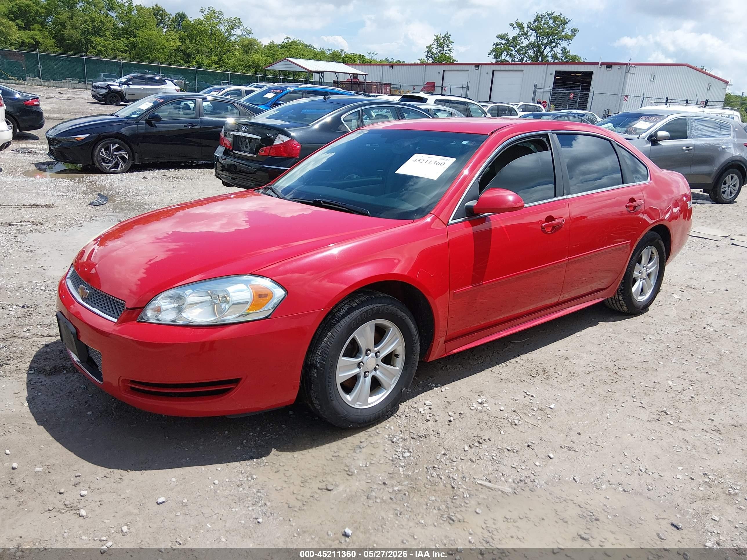 2012 Chevrolet Impala Ls Red vin: 2G1WA5E37C1205226