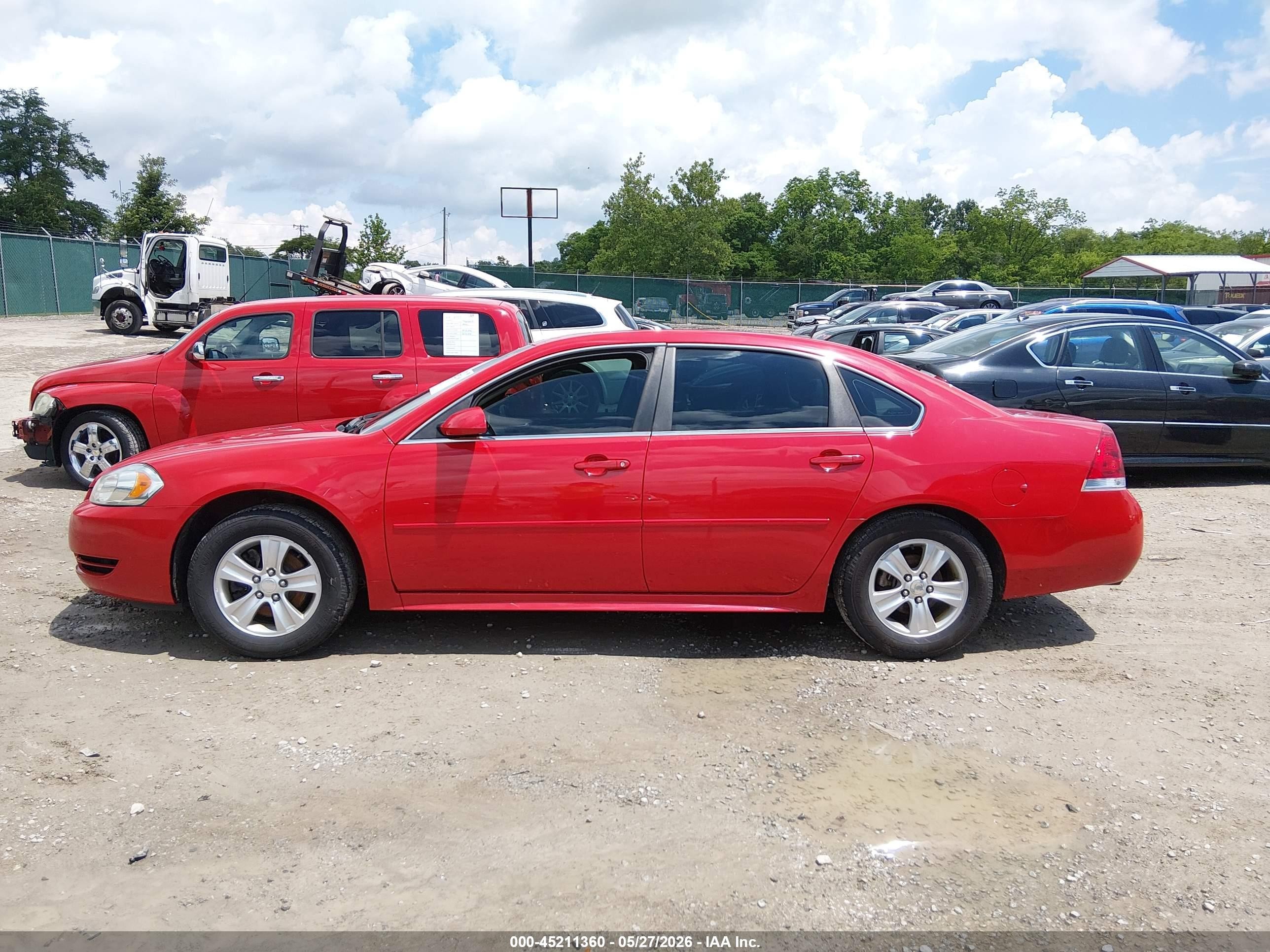 2012 Chevrolet Impala Ls Red vin: 2G1WA5E37C1205226