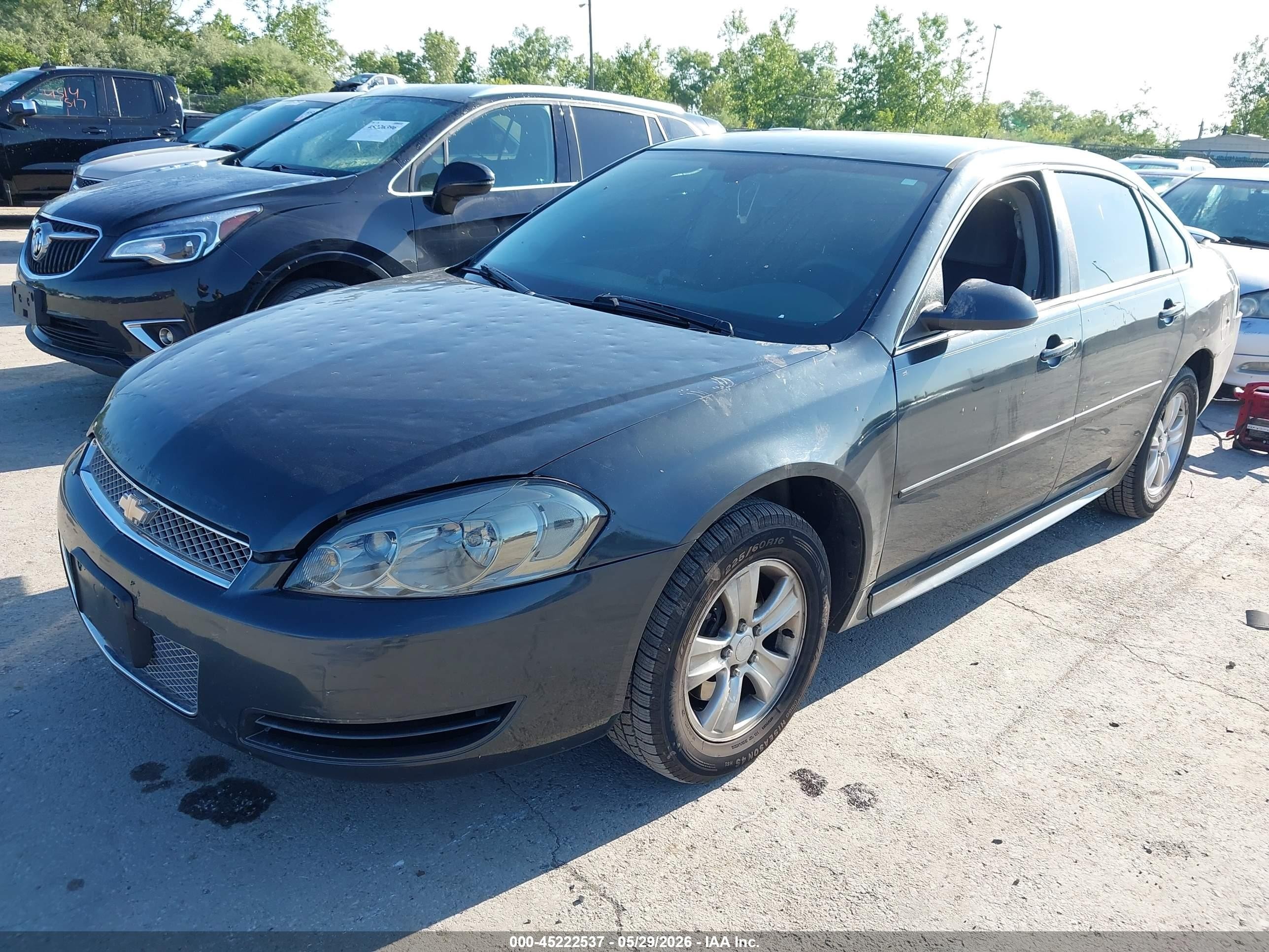 2014 Chevrolet Impala Limited Ls Gray vin: 2G1WA5E38E1103453
