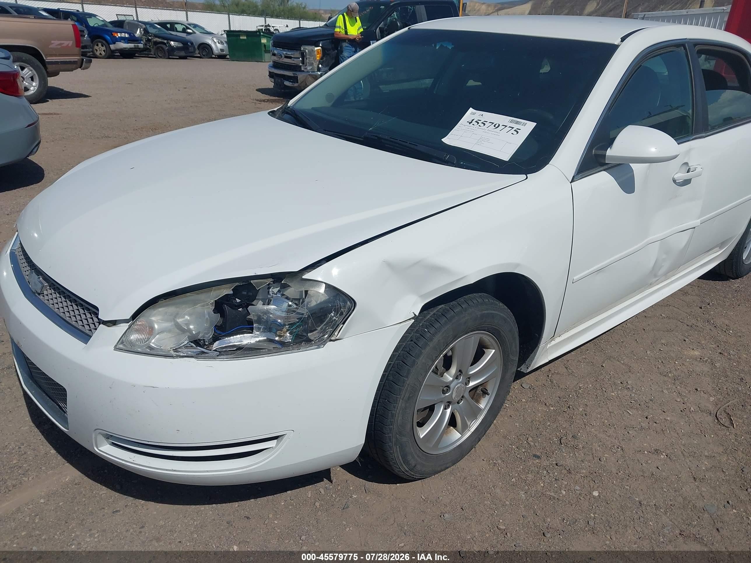 2015 Chevrolet Impala Limited Ls White vin: 2G1WA5E39F1107562