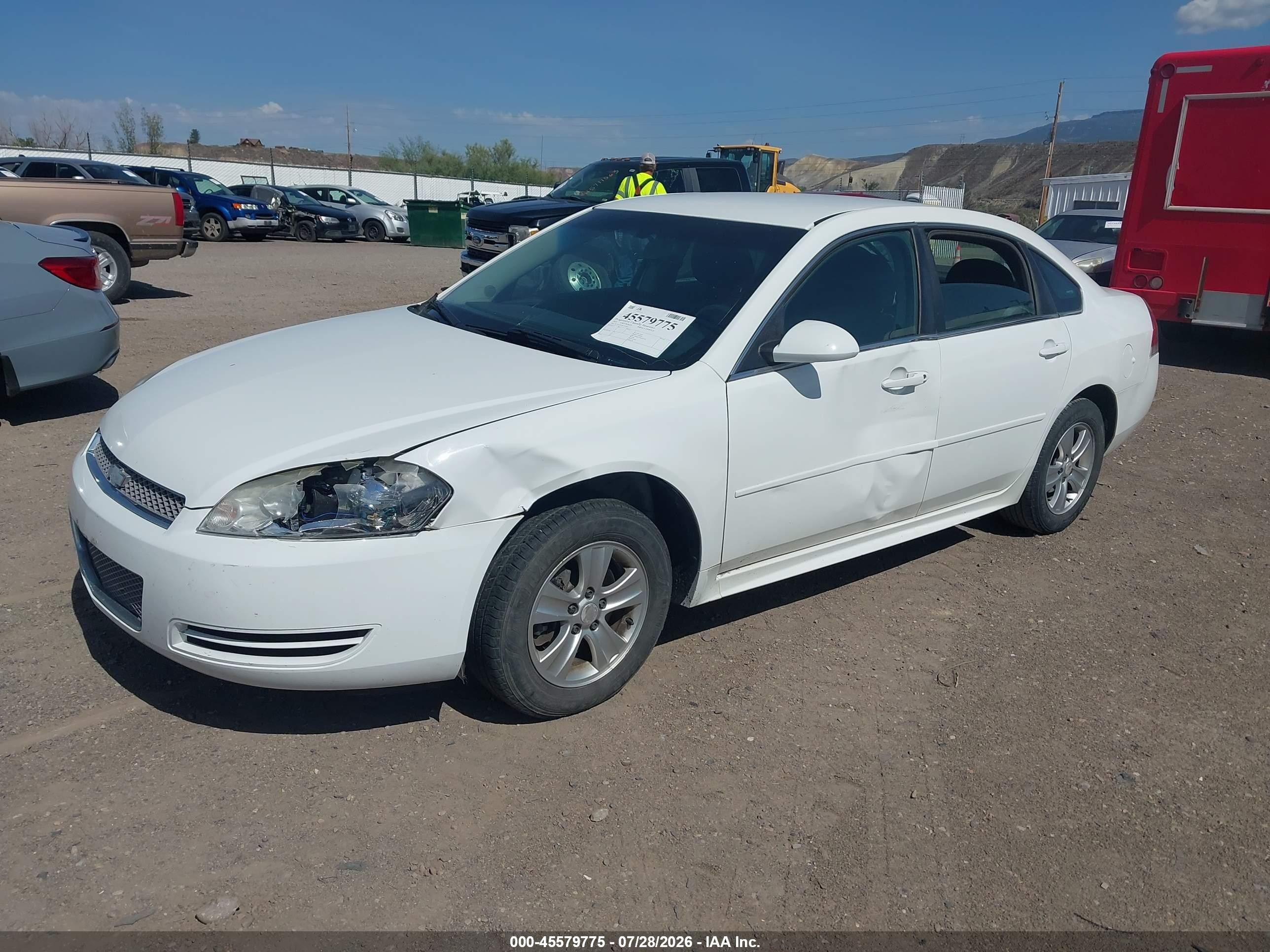 2015 Chevrolet Impala Limited Ls White vin: 2G1WA5E39F1107562