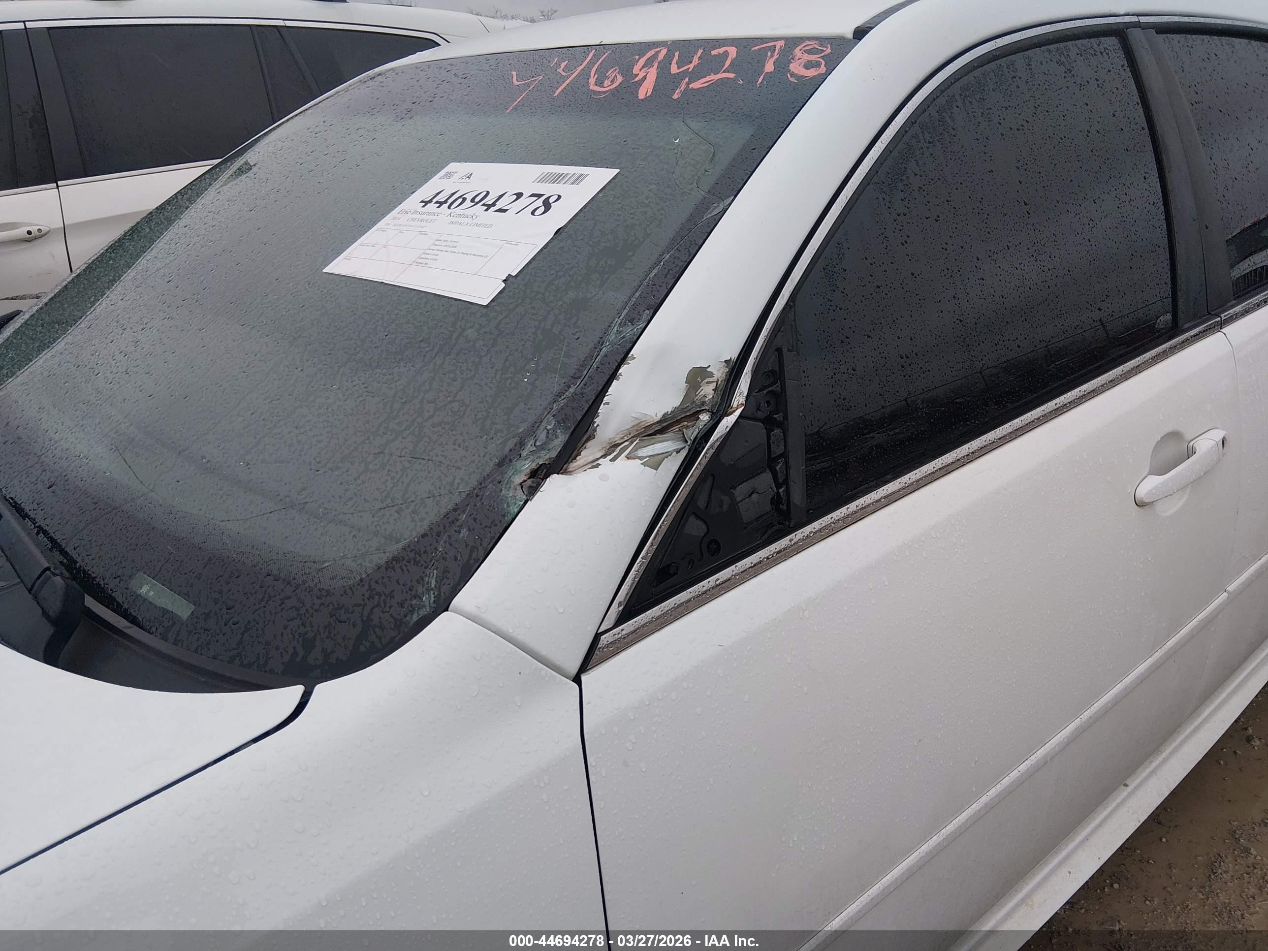 2014 Chevrolet Impala Limited Ls White vin: 2G1WA5E3XE1151567