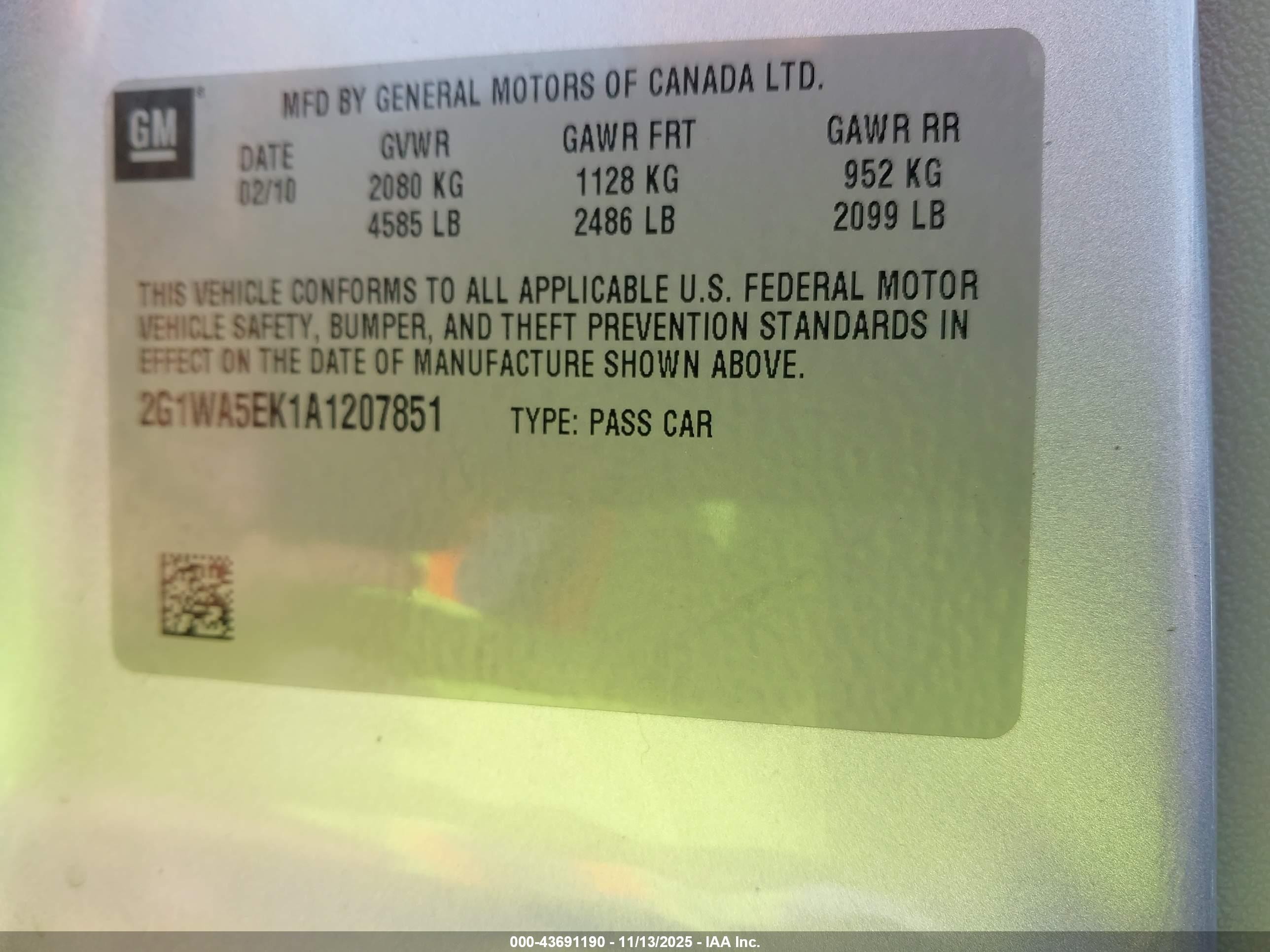 2010 Chevrolet Impala Ls Silver vin: 2G1WA5EK1A1207851