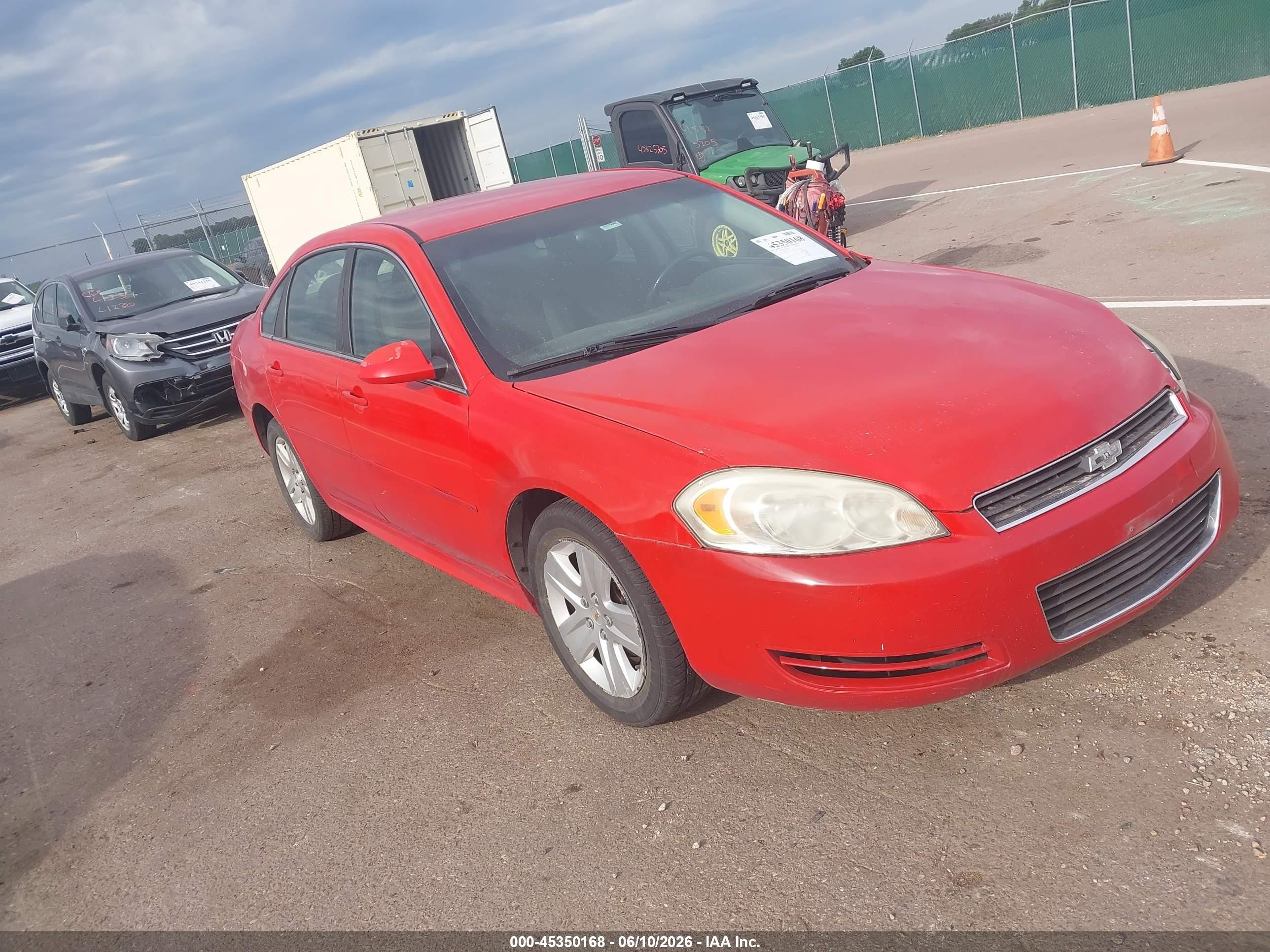 2011 Chevrolet Impala Ls Red vin: 2G1WA5EK1B1187795