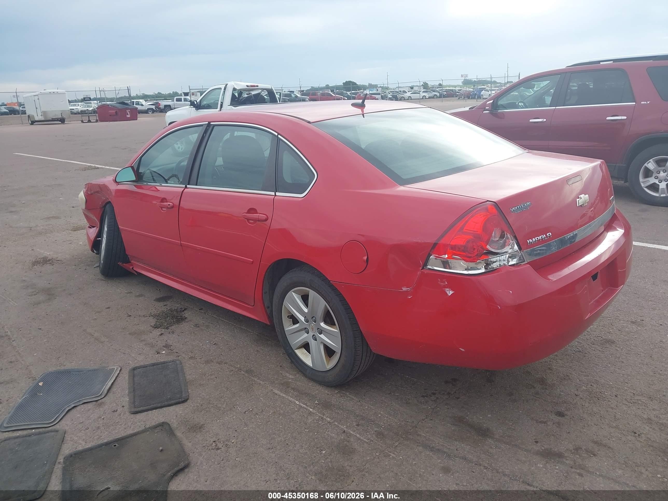 2011 Chevrolet Impala Ls Red vin: 2G1WA5EK1B1187795