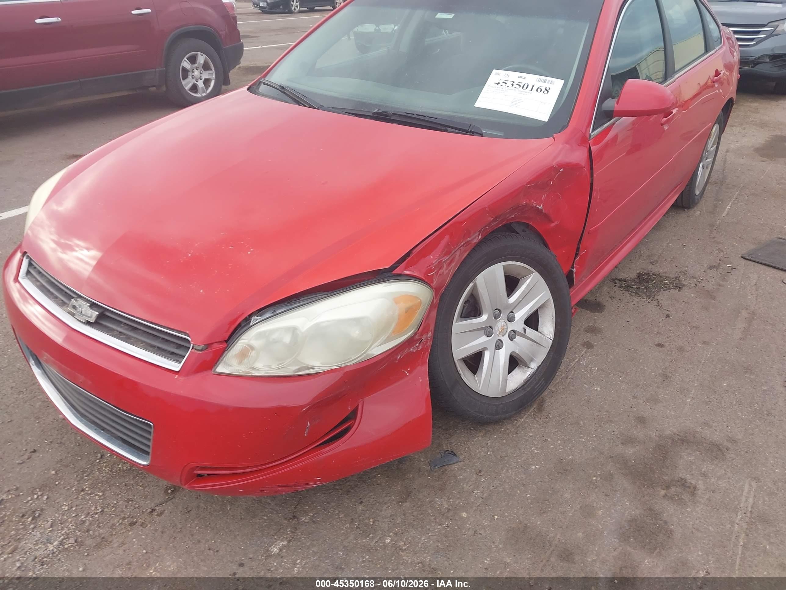 2011 Chevrolet Impala Ls Red vin: 2G1WA5EK1B1187795
