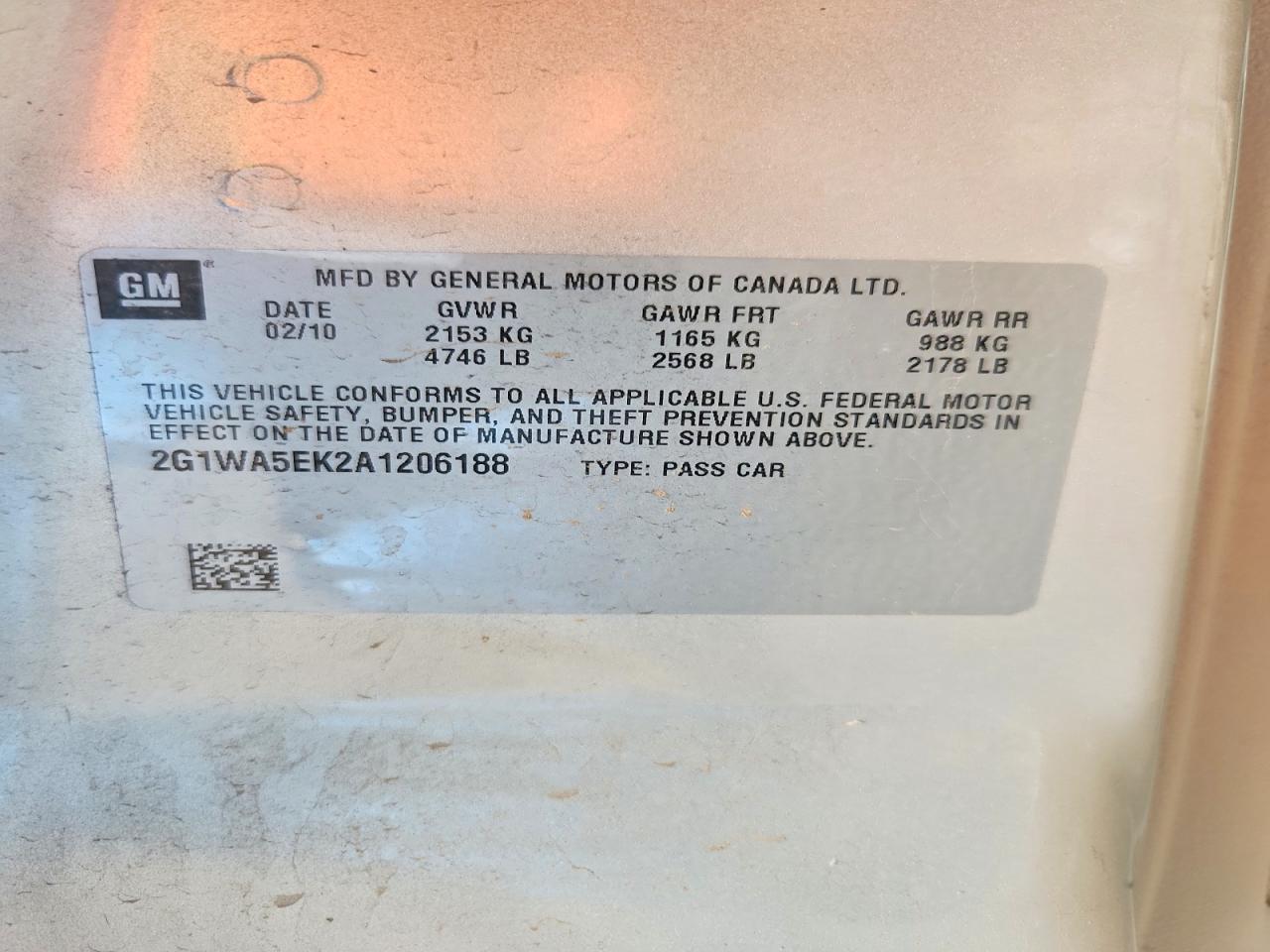 2010 Chevrolet Impala Ls Tan vin: 2G1WA5EK2A1206188