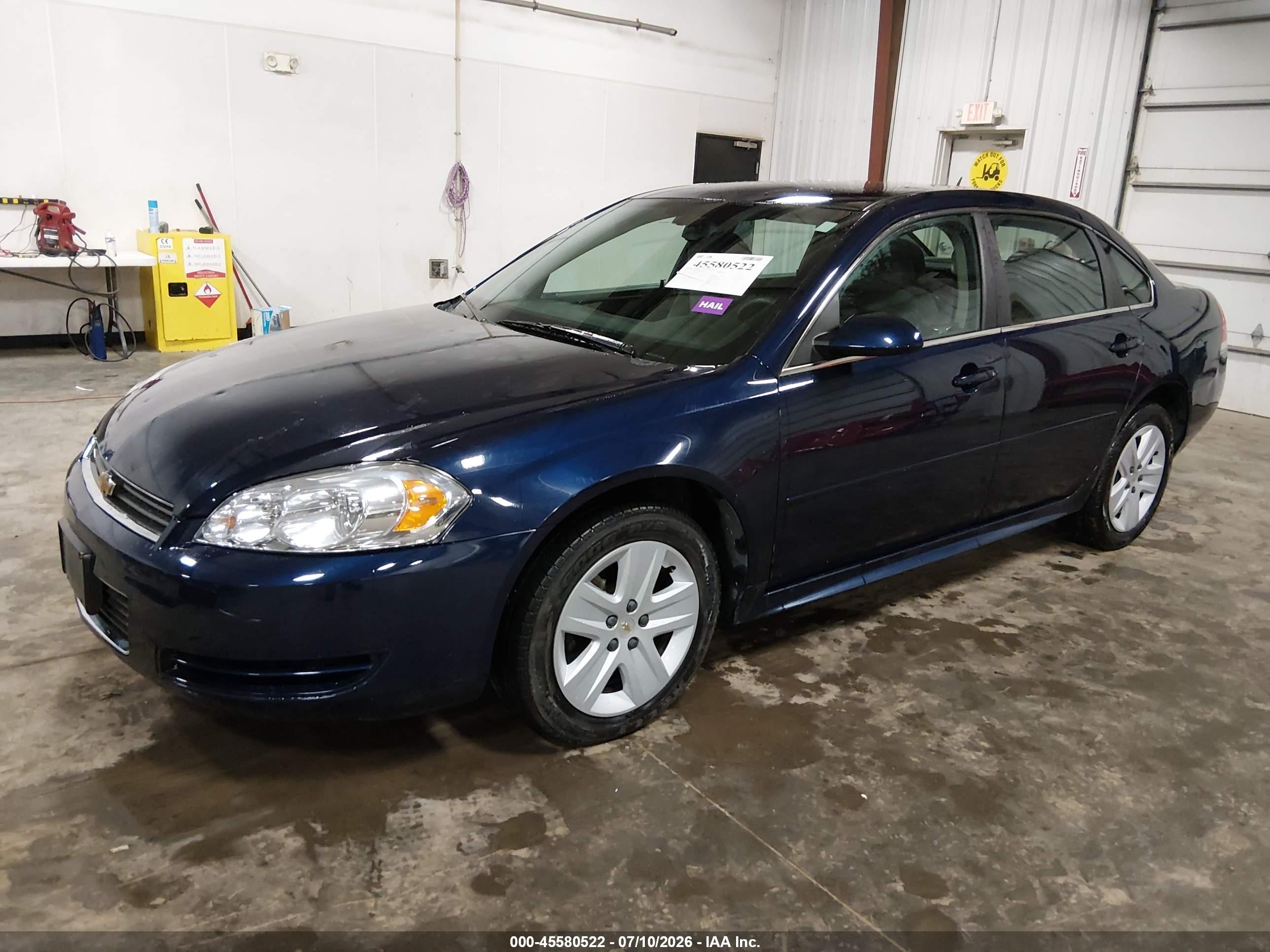 2011 Chevrolet Impala Ls Blue vin: 2G1WA5EK2B1106710