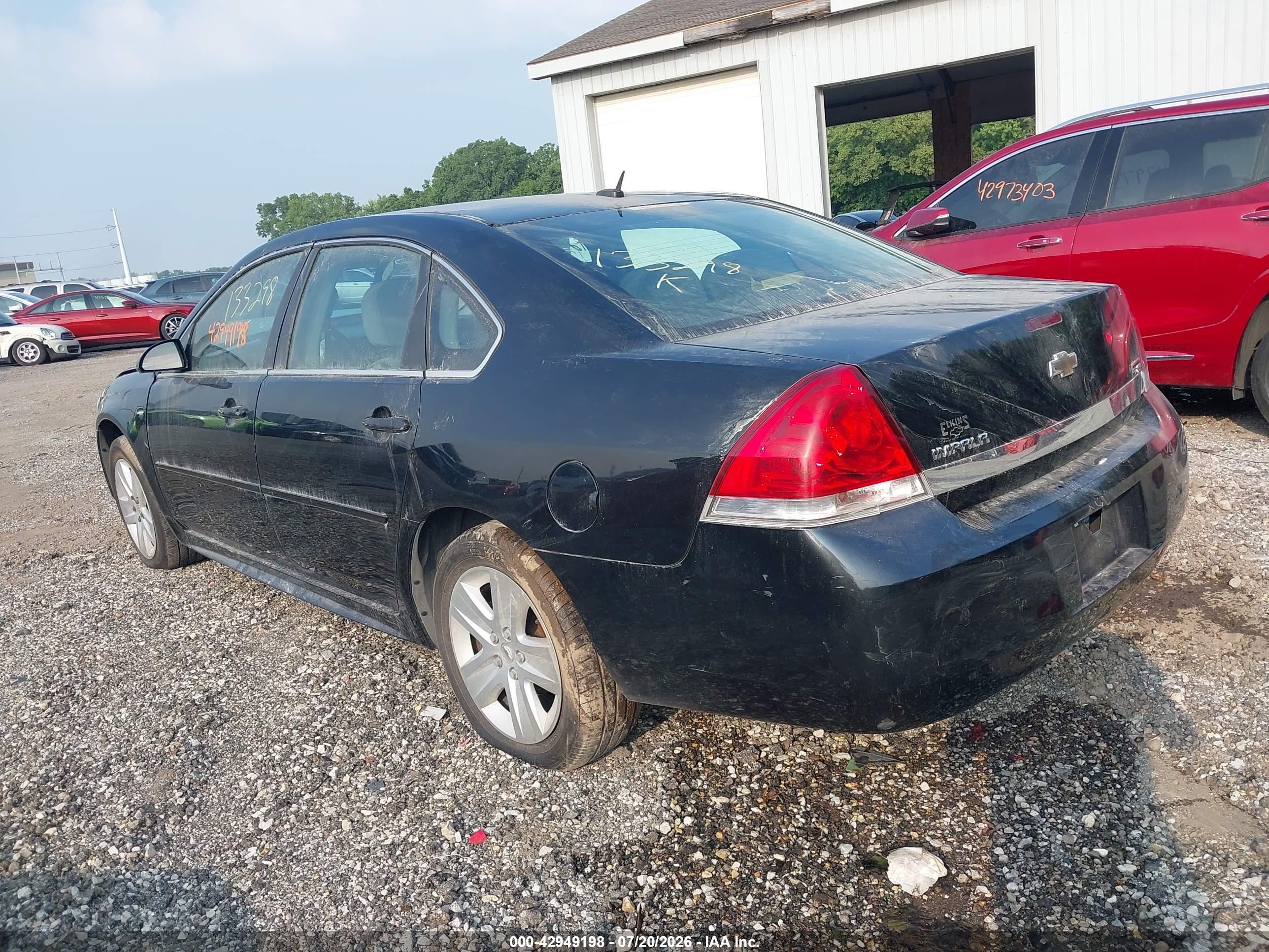 2011 Chevrolet Impala Ls Black vin: 2G1WA5EK3B1133298