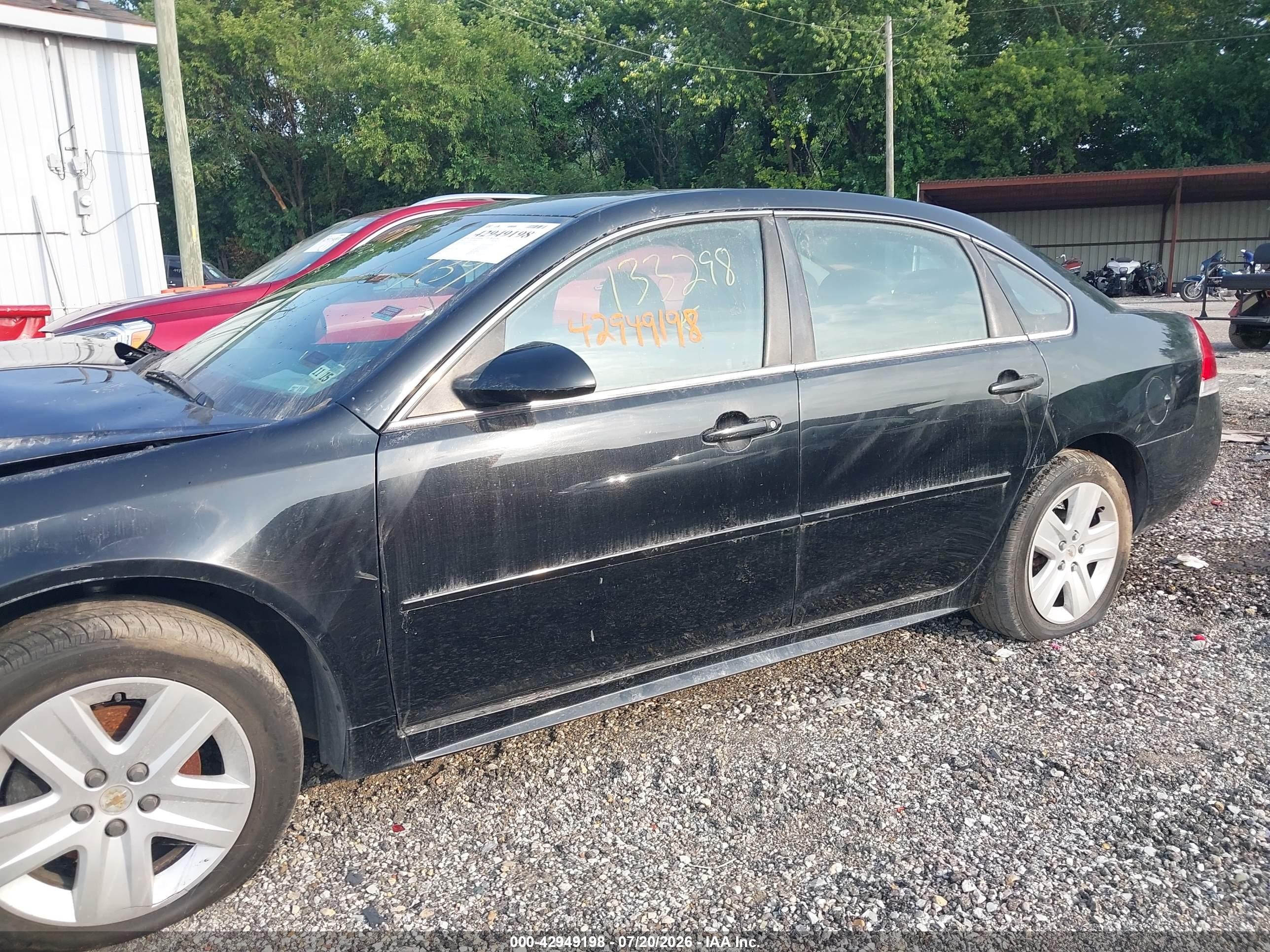 2011 Chevrolet Impala Ls Black vin: 2G1WA5EK3B1133298
