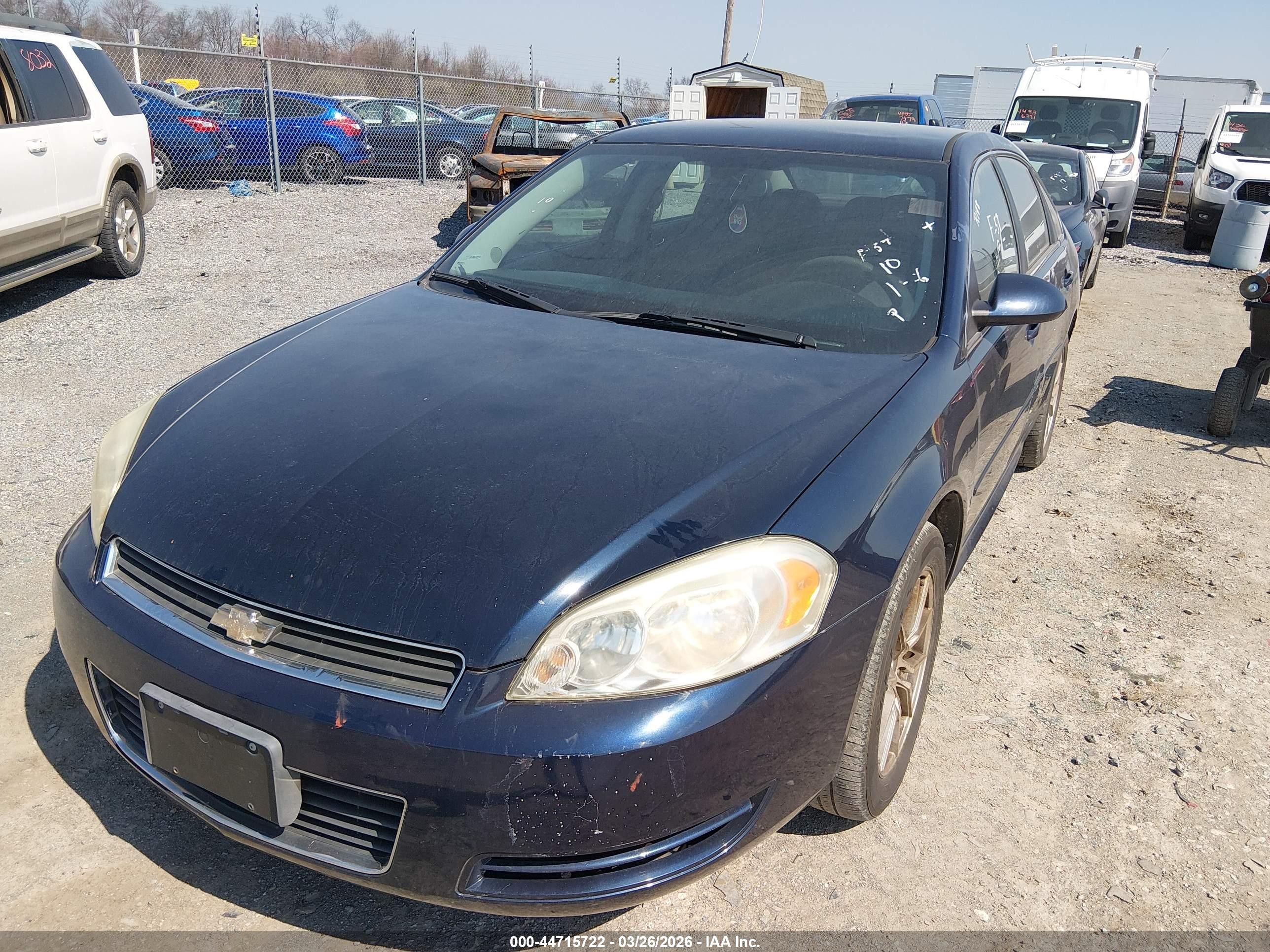 2010 Chevrolet Impala Ls Blue vin: 2G1WA5EK4A1122681