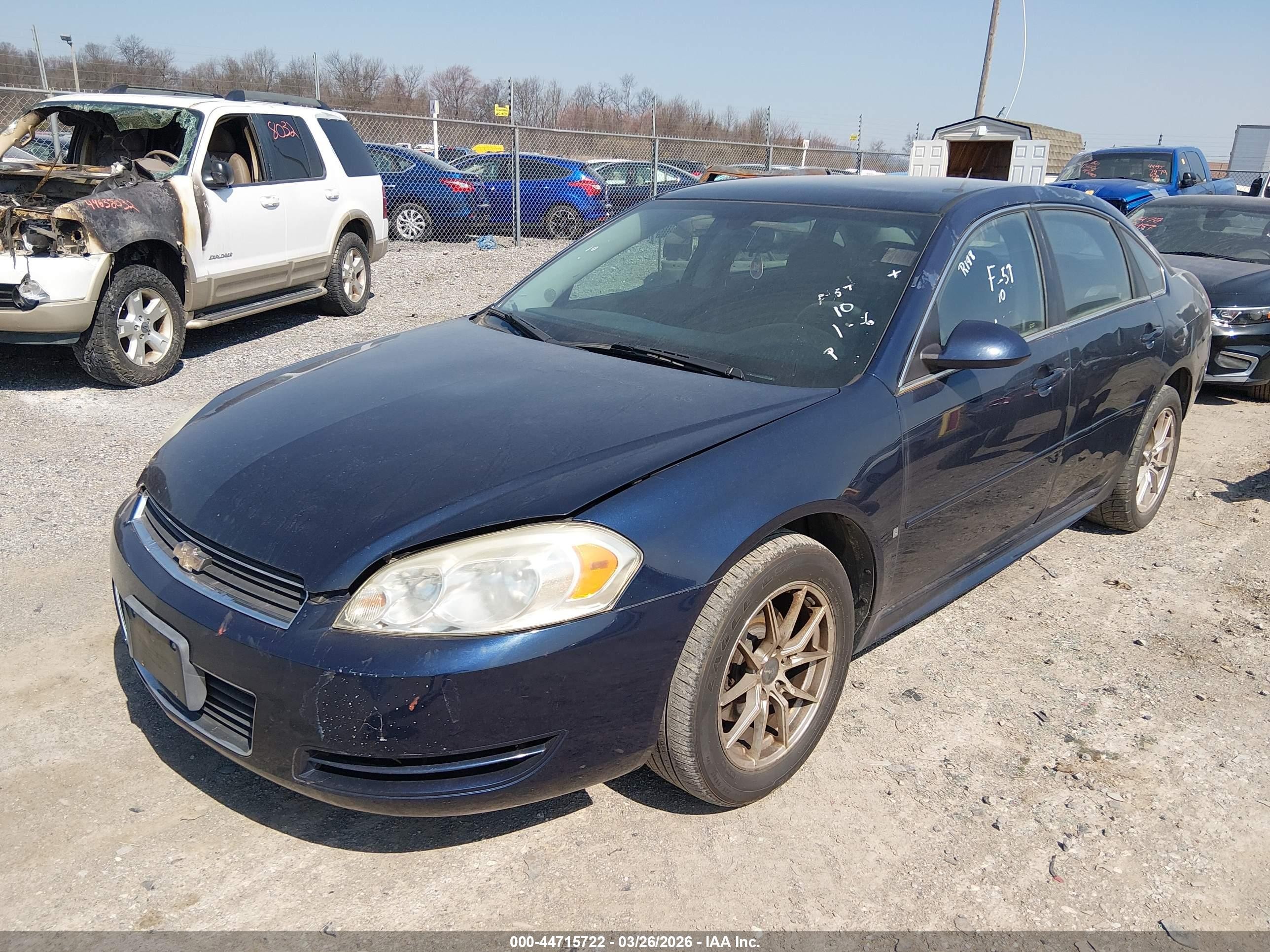 2010 Chevrolet Impala Ls Blue vin: 2G1WA5EK4A1122681