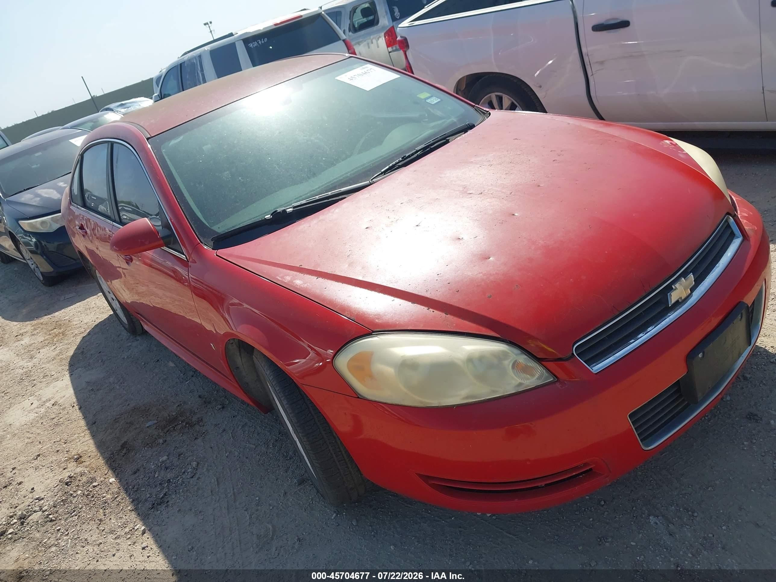 2010 Chevrolet Impala Ls Red vin: 2G1WA5EK5A1121605