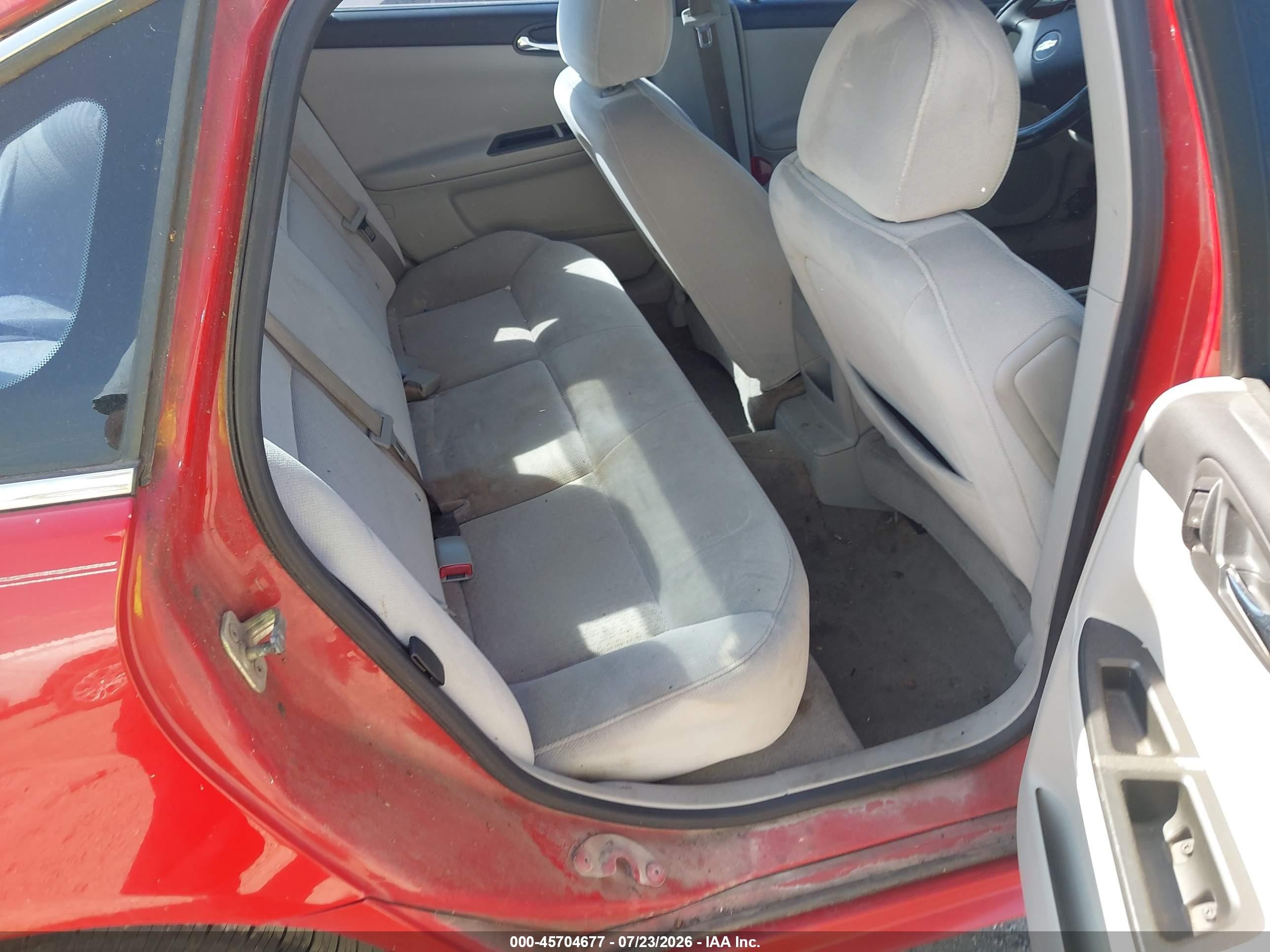 2010 Chevrolet Impala Ls Red vin: 2G1WA5EK5A1121605