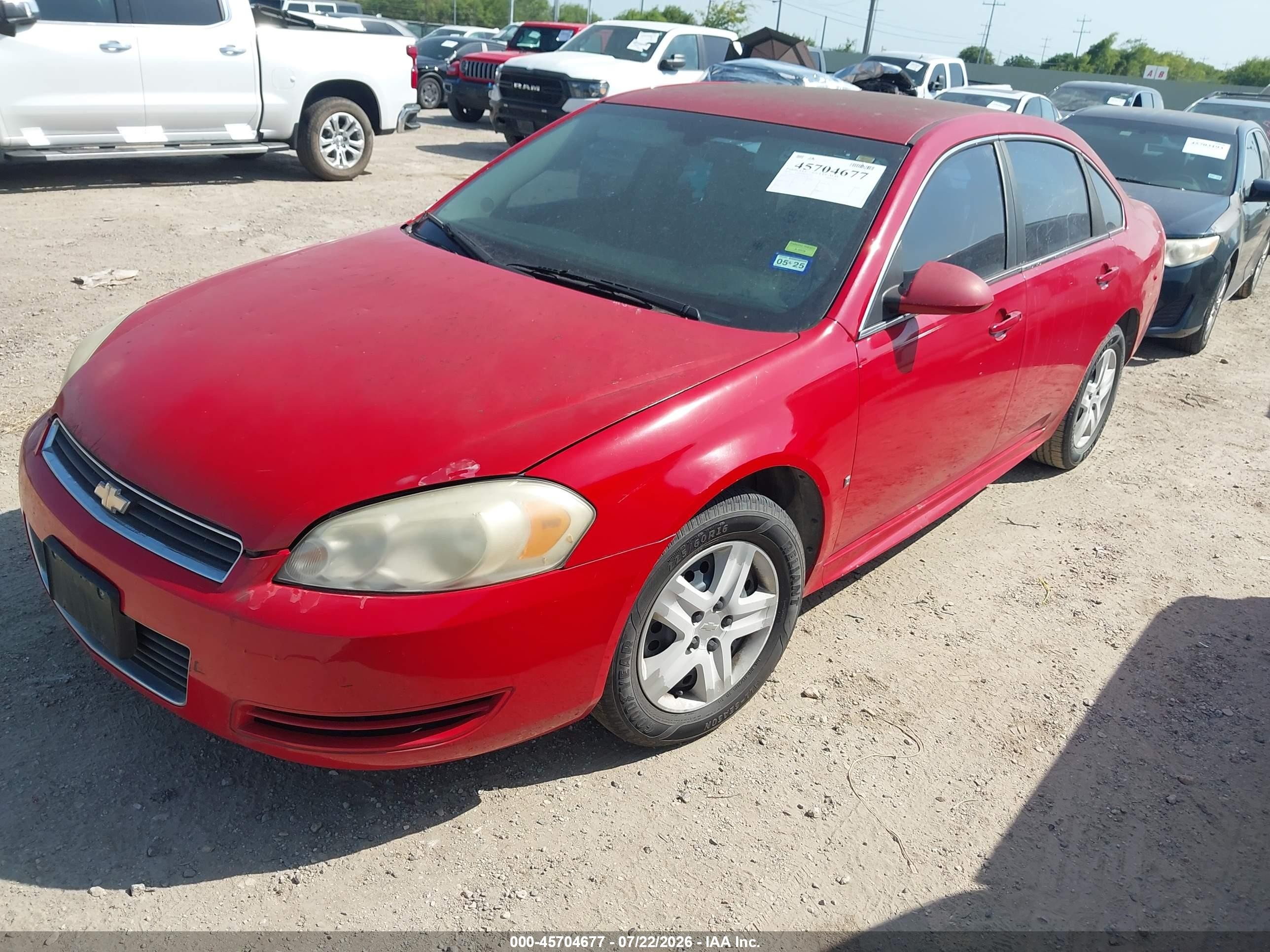 2010 Chevrolet Impala Ls Red vin: 2G1WA5EK5A1121605