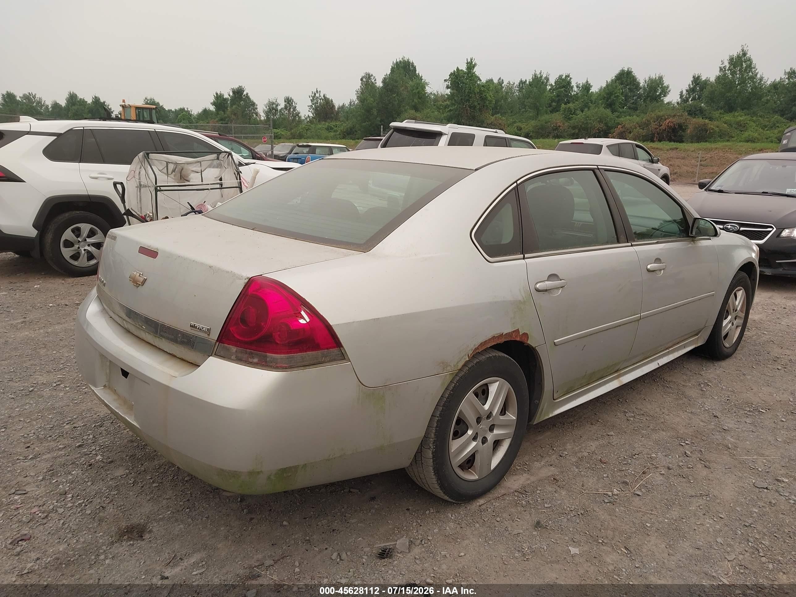 2010 Chevrolet Impala Ls Silver vin: 2G1WA5EK5A1144219