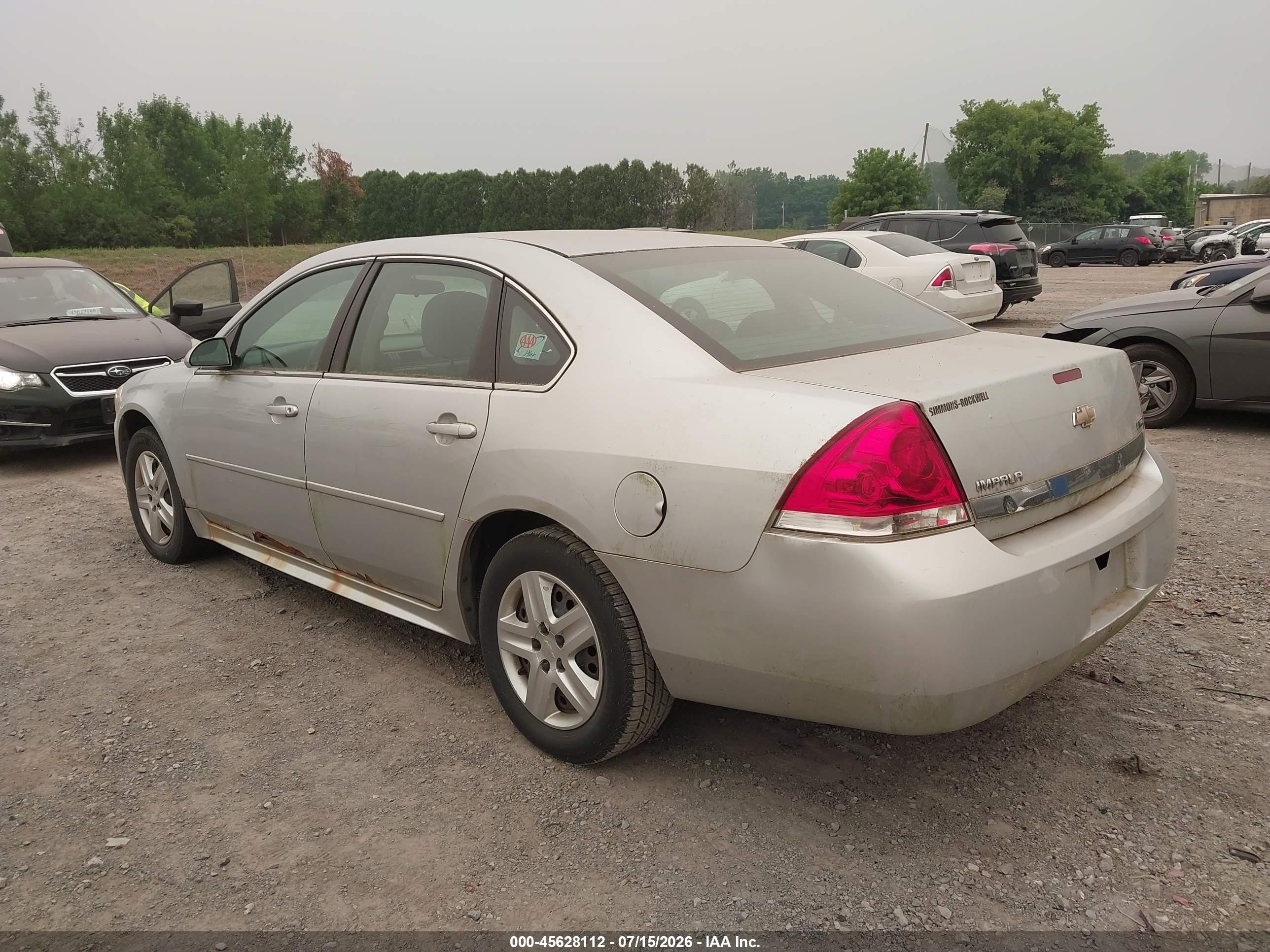 2010 Chevrolet Impala Ls Silver vin: 2G1WA5EK5A1144219
