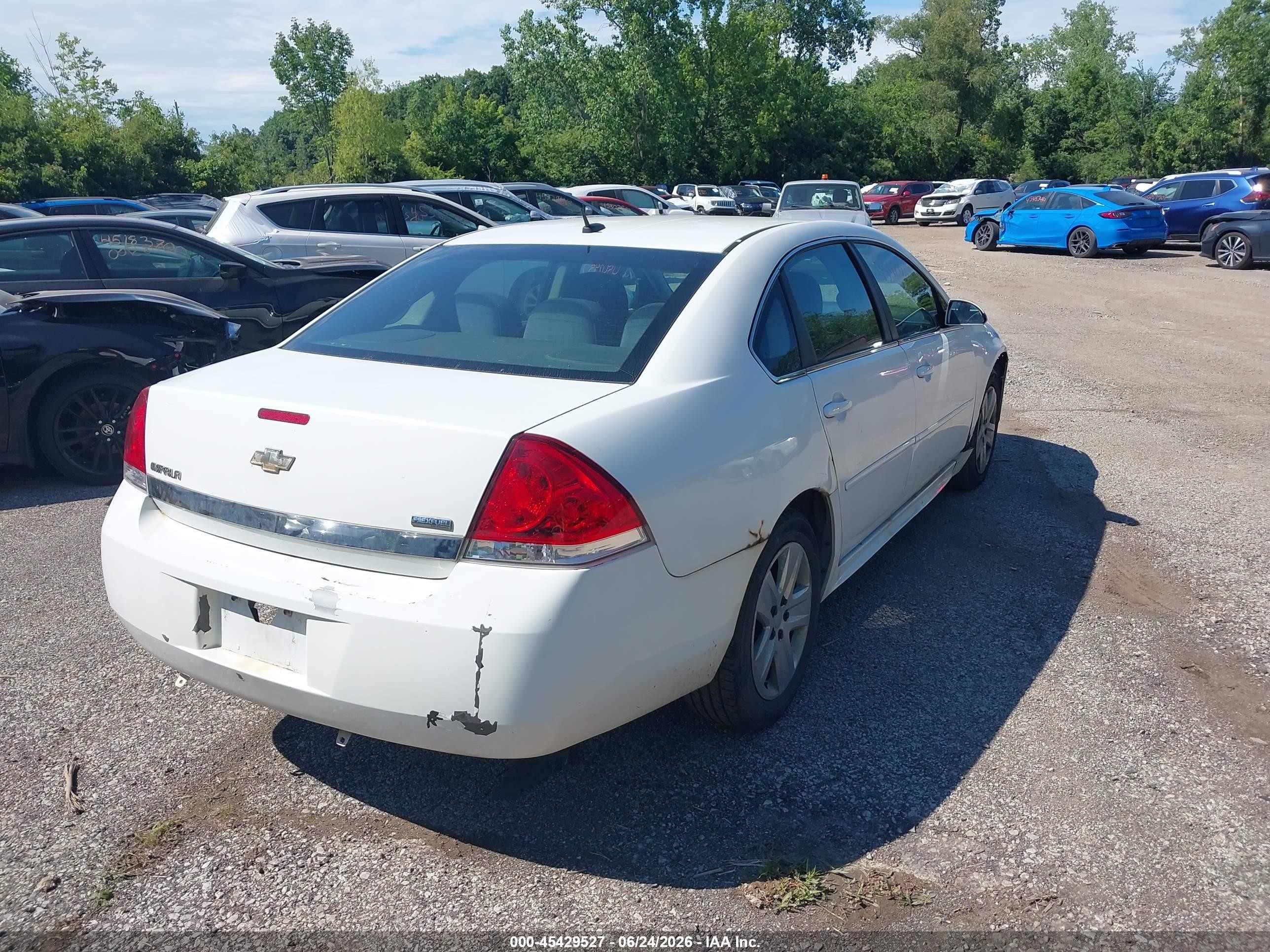 2011 Chevrolet Impala Ls White vin: 2G1WA5EK5B1206929