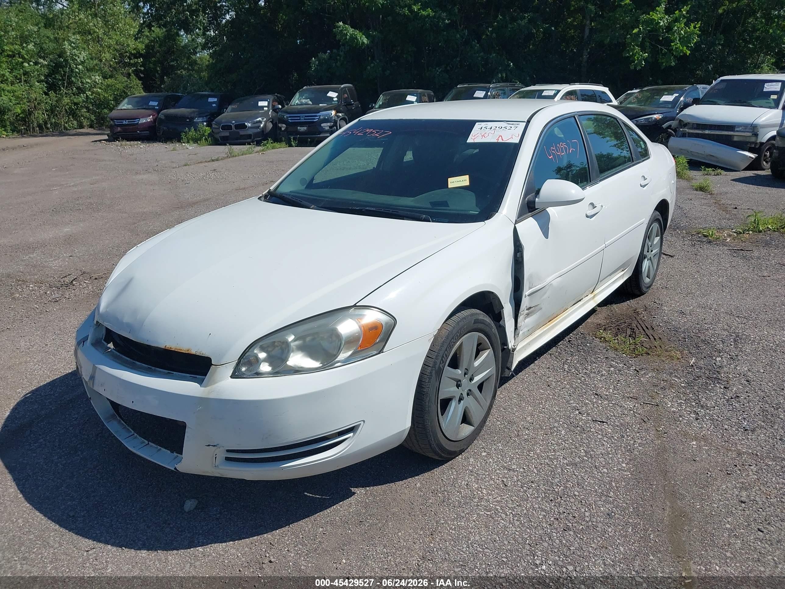 2011 Chevrolet Impala Ls White vin: 2G1WA5EK5B1206929