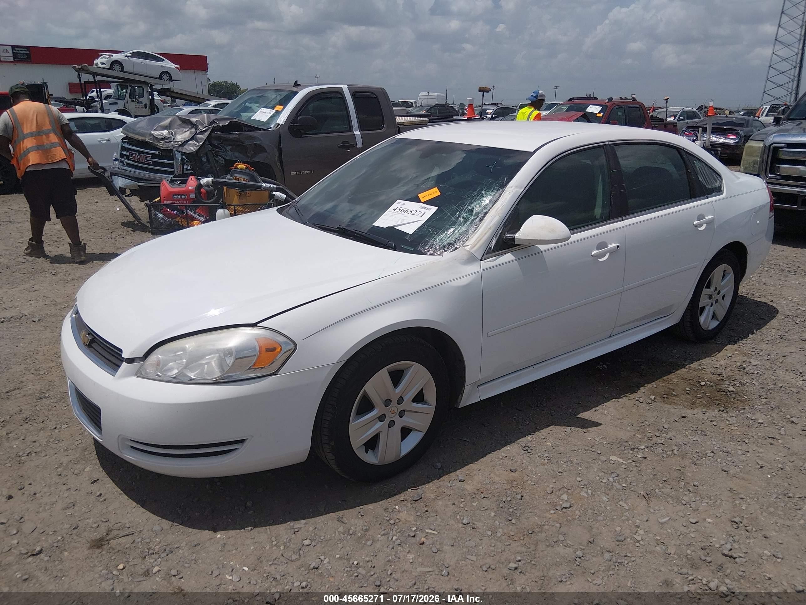 2010 Chevrolet Impala Ls White vin: 2G1WA5EK6A1259962