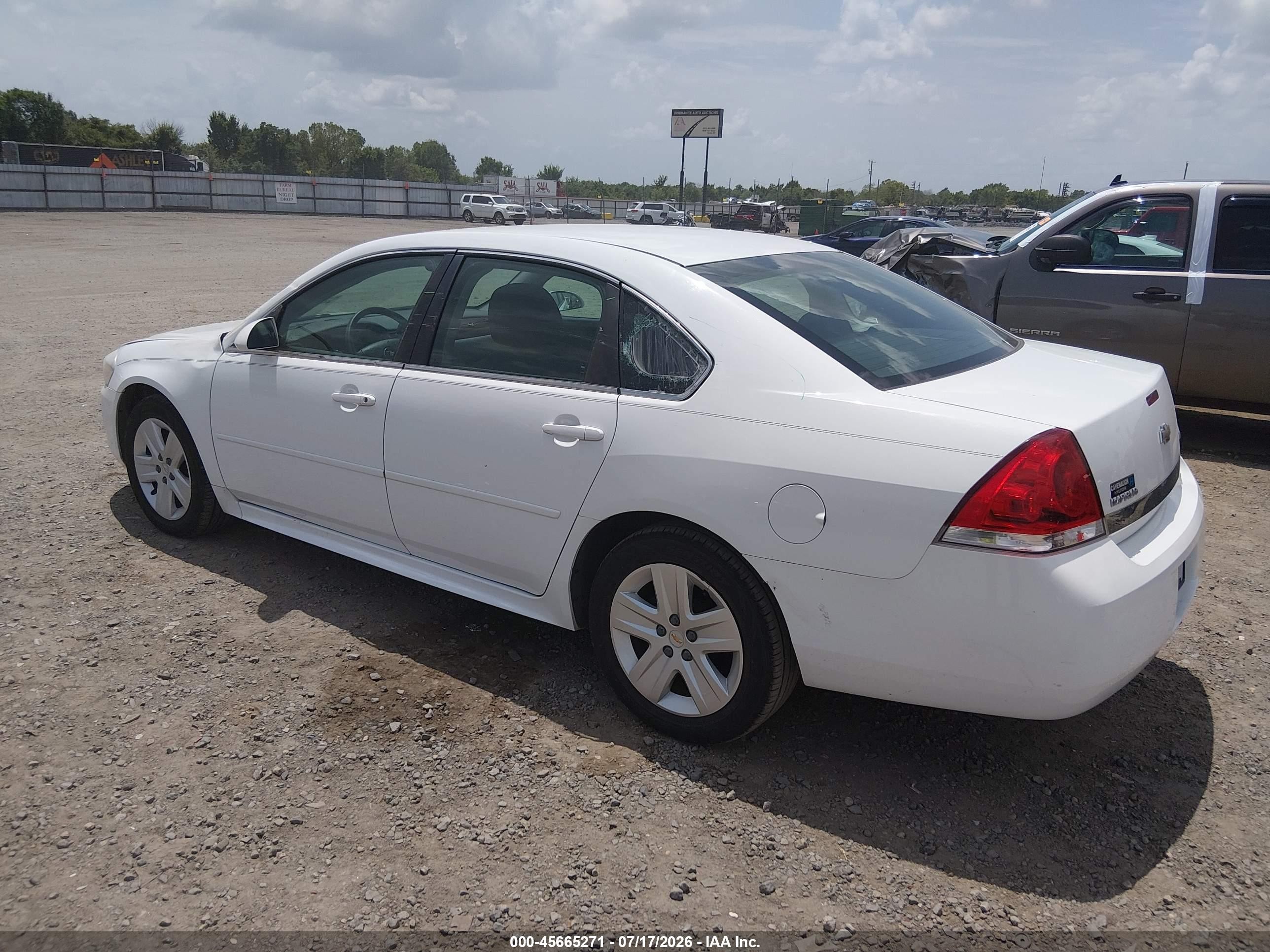 2010 Chevrolet Impala Ls White vin: 2G1WA5EK6A1259962