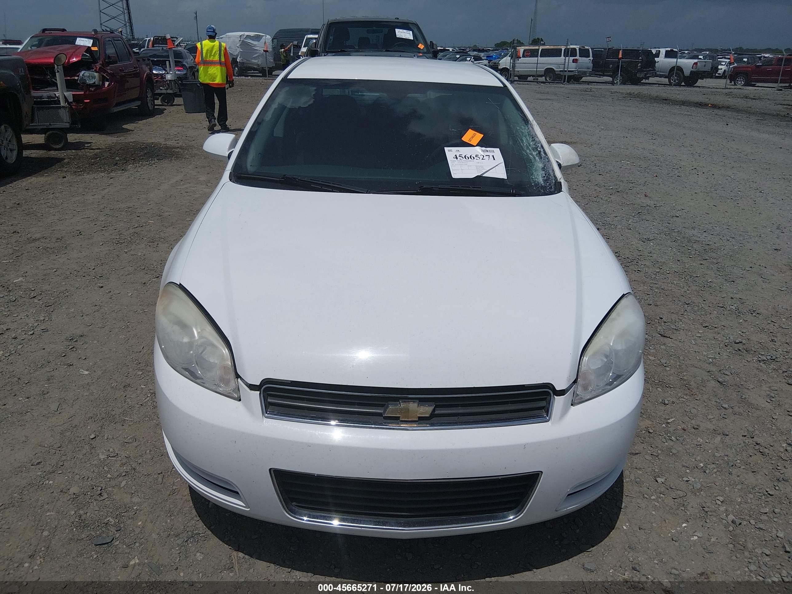 2010 Chevrolet Impala Ls White vin: 2G1WA5EK6A1259962