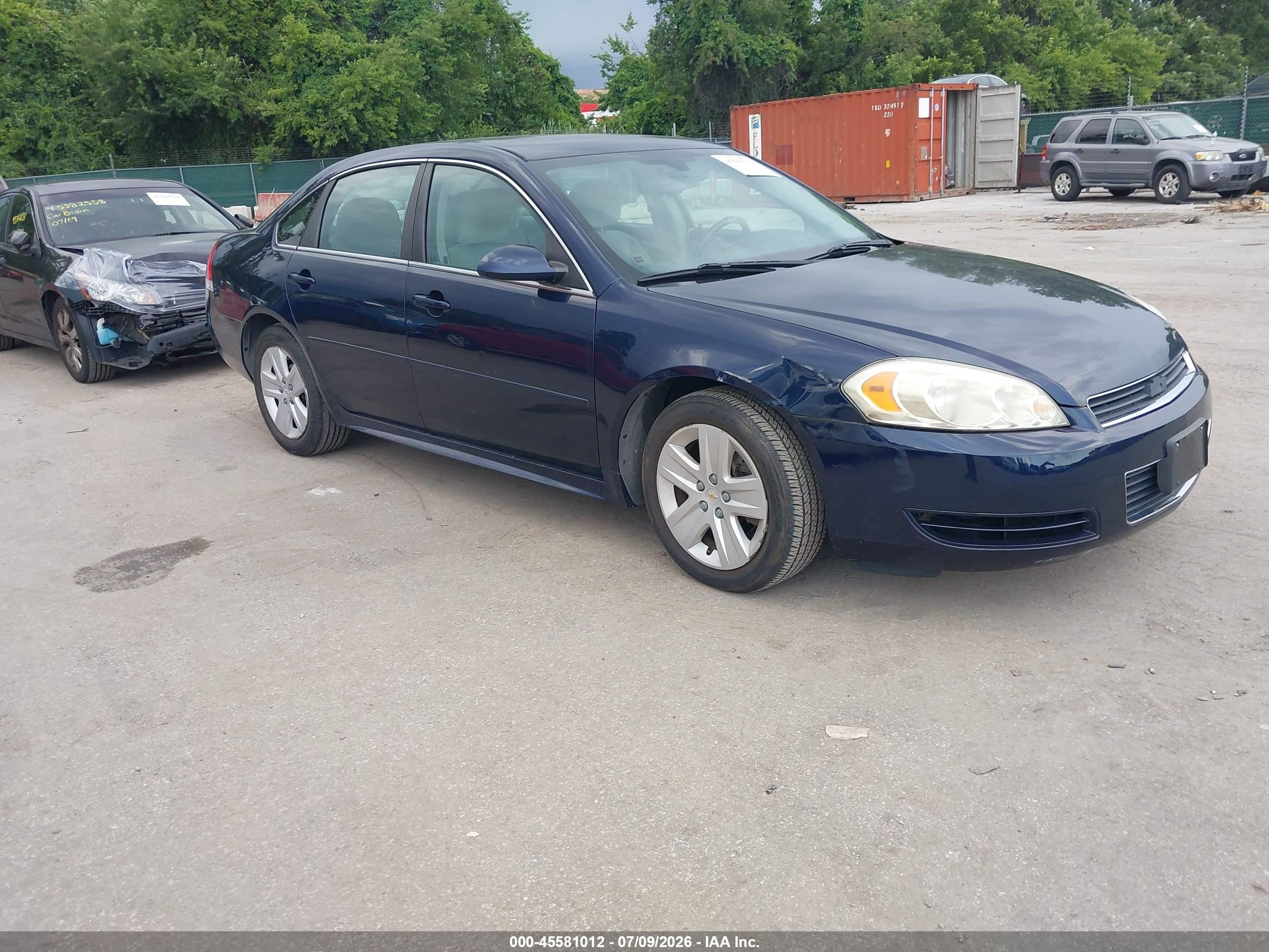 2011 Chevrolet Impala Ls Dark Blue vin: 2G1WA5EK7B1186747