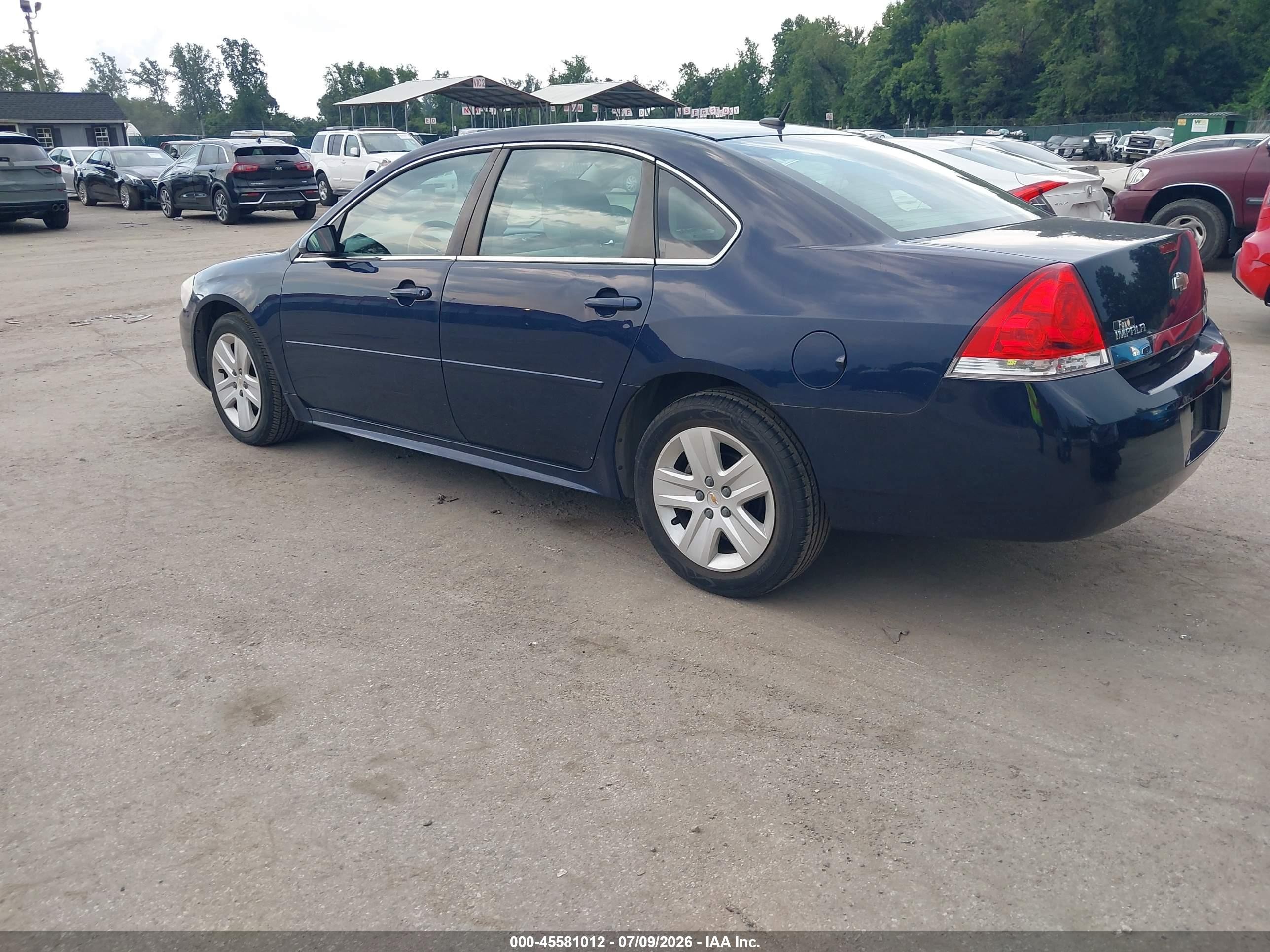 2011 Chevrolet Impala Ls Dark Blue vin: 2G1WA5EK7B1186747