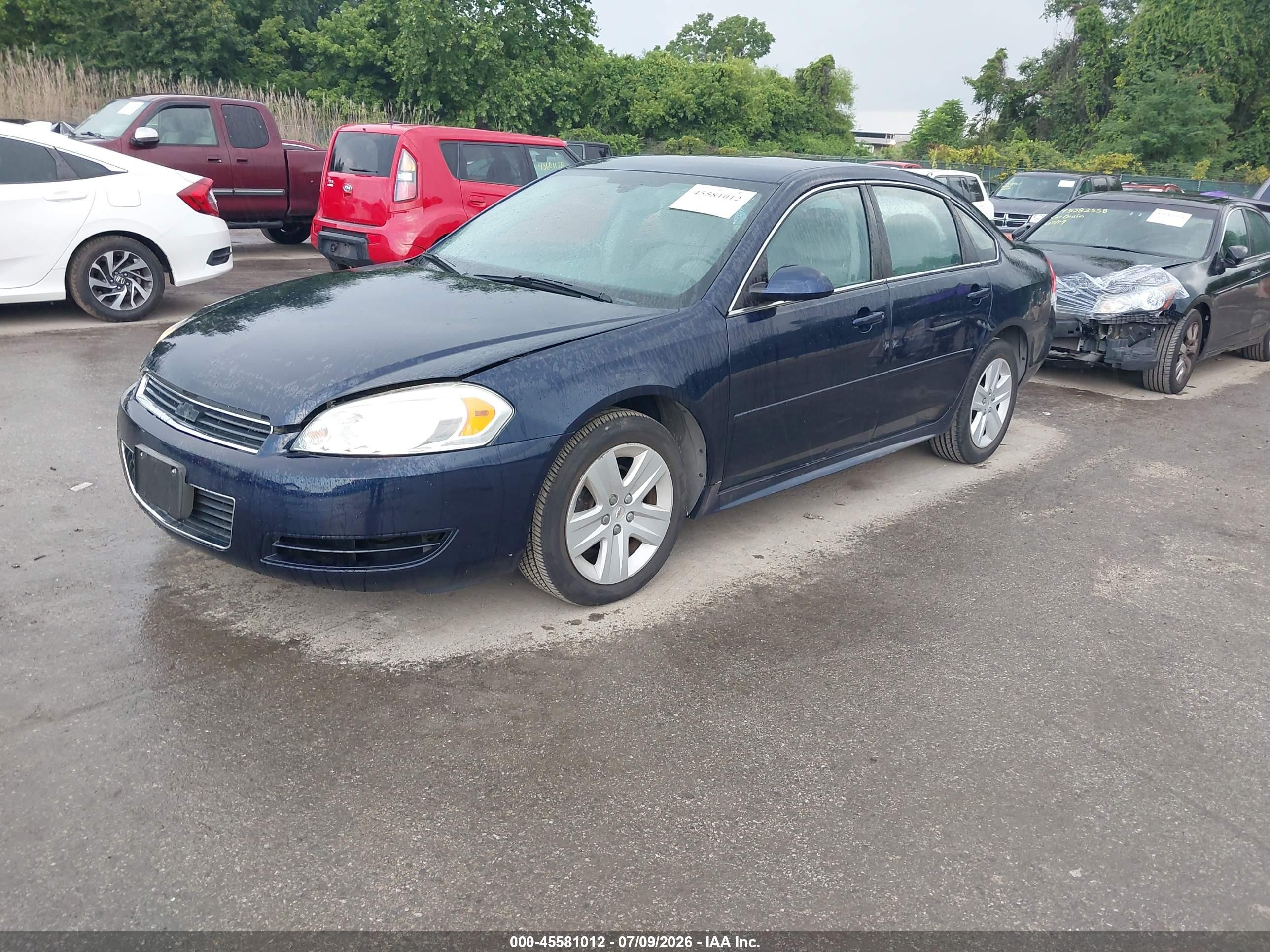 2011 Chevrolet Impala Ls Dark Blue vin: 2G1WA5EK7B1186747