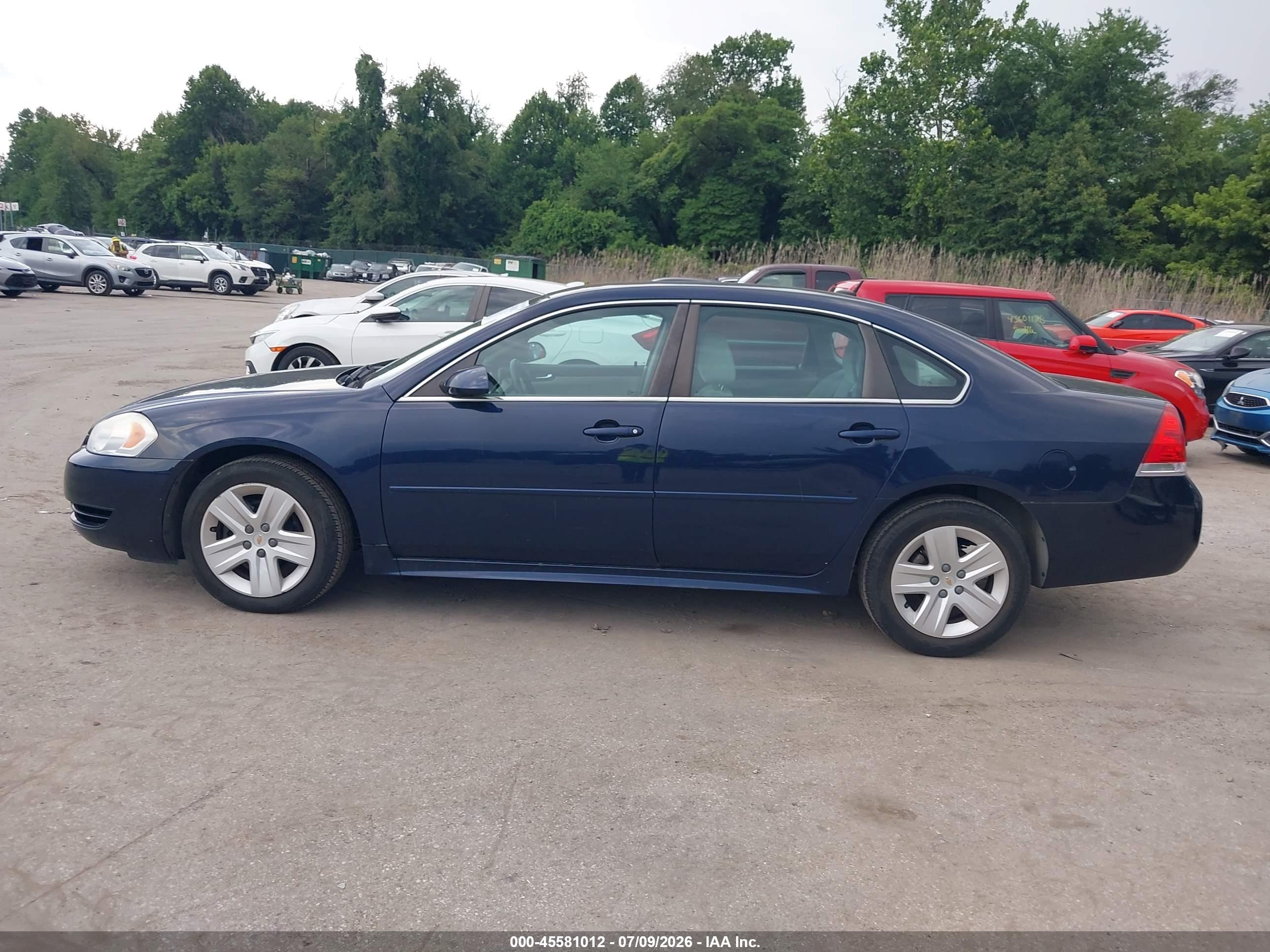 2011 Chevrolet Impala Ls Dark Blue vin: 2G1WA5EK7B1186747