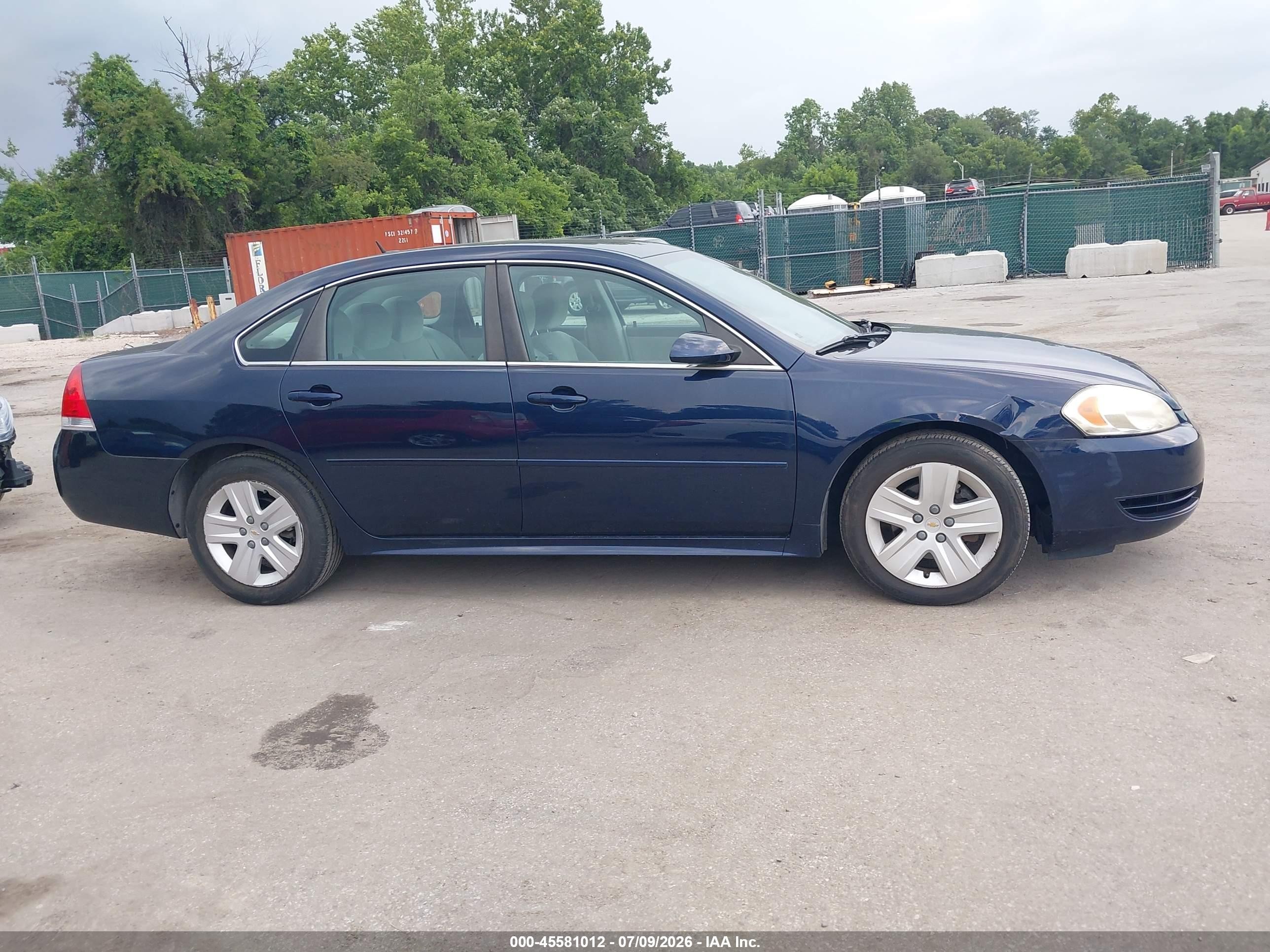 2011 Chevrolet Impala Ls Dark Blue vin: 2G1WA5EK7B1186747