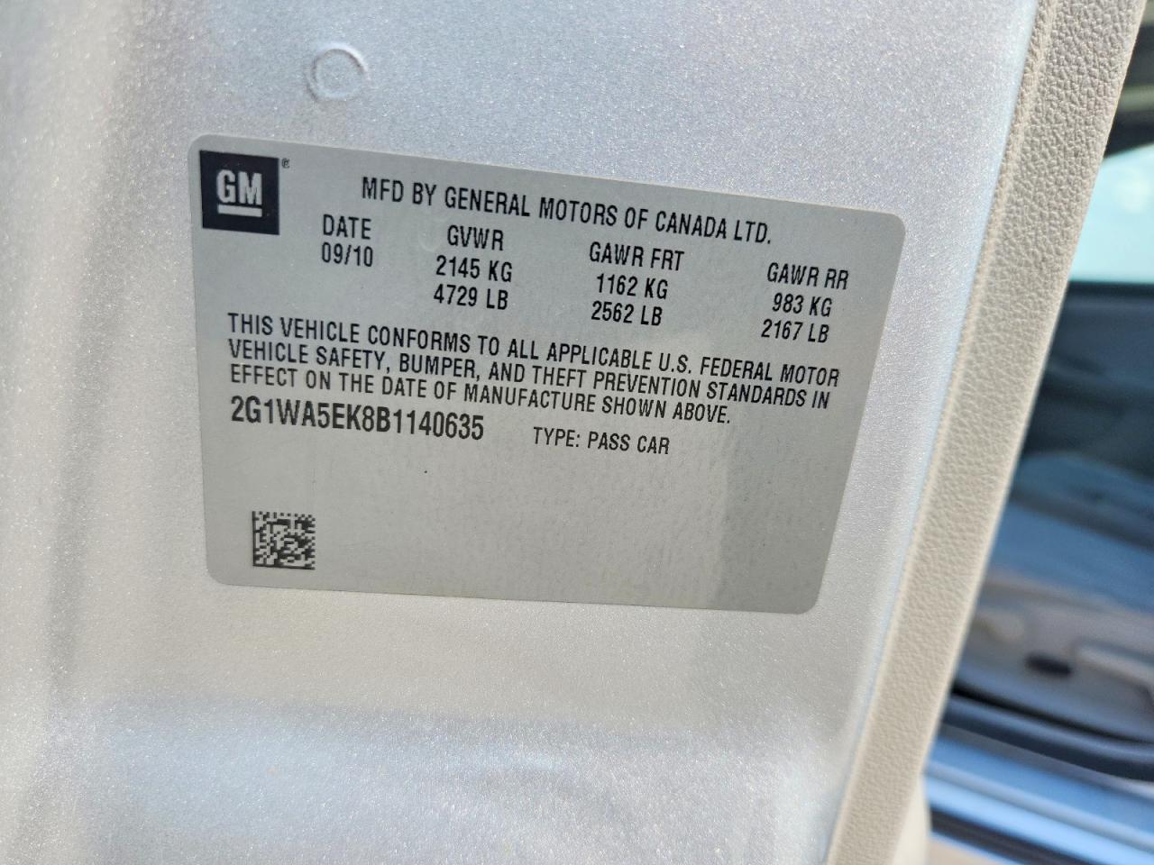 2011 Chevrolet Impala Ls Серебряный vin: 2G1WA5EK8B1140635