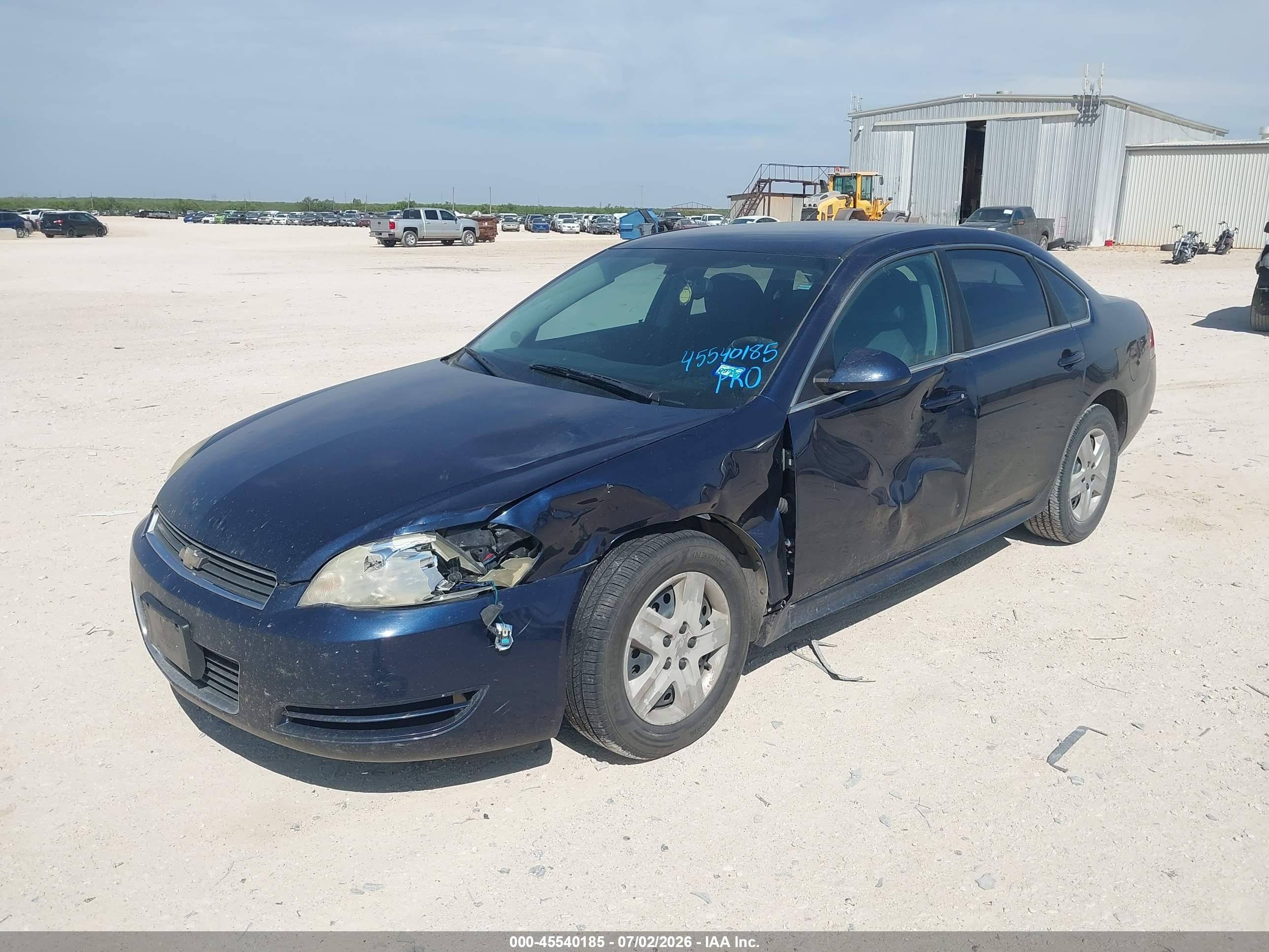 2010 Chevrolet Impala Ls Dark Blue vin: 2G1WA5EKXA1267448