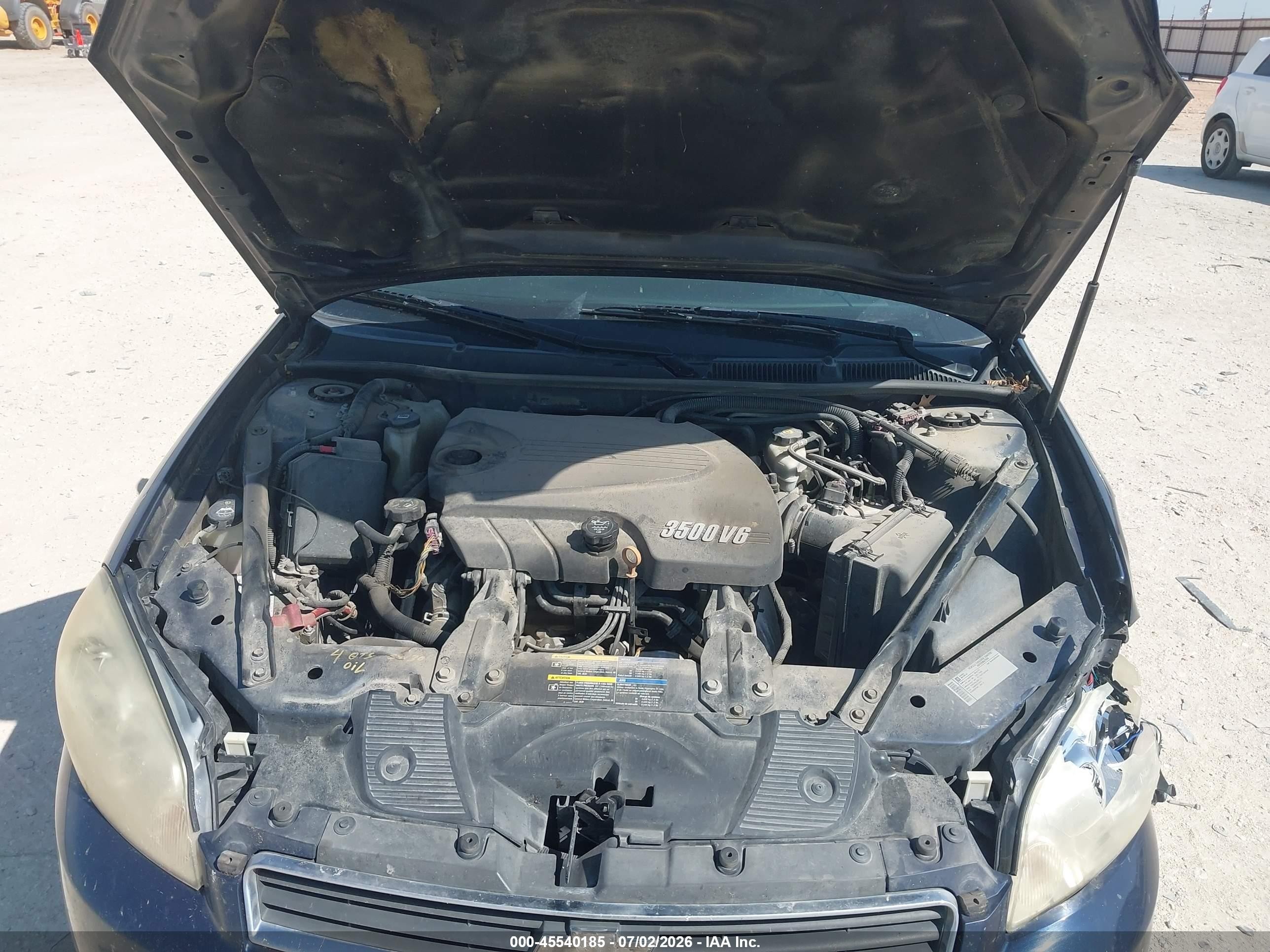 2010 Chevrolet Impala Ls Dark Blue vin: 2G1WA5EKXA1267448