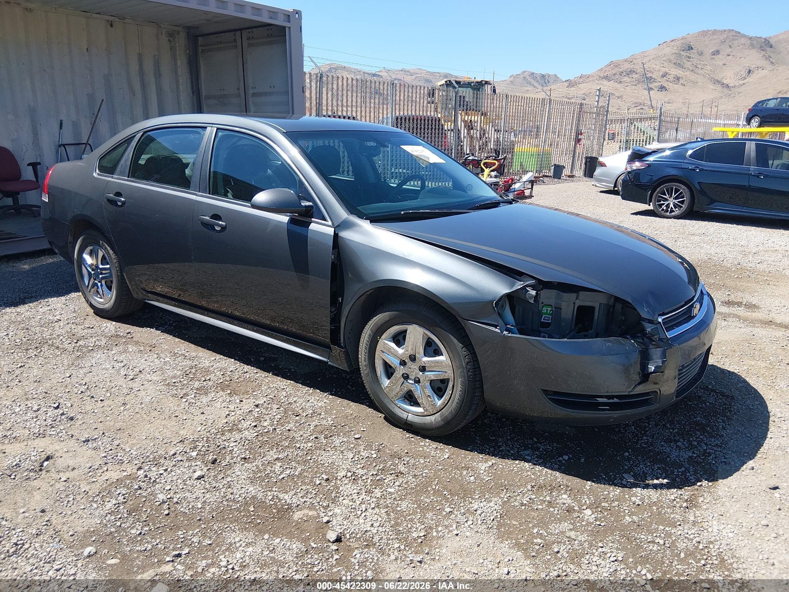 2010 Chevrolet Impala Ls Gray vin: 2G1WA5EN0A1101174