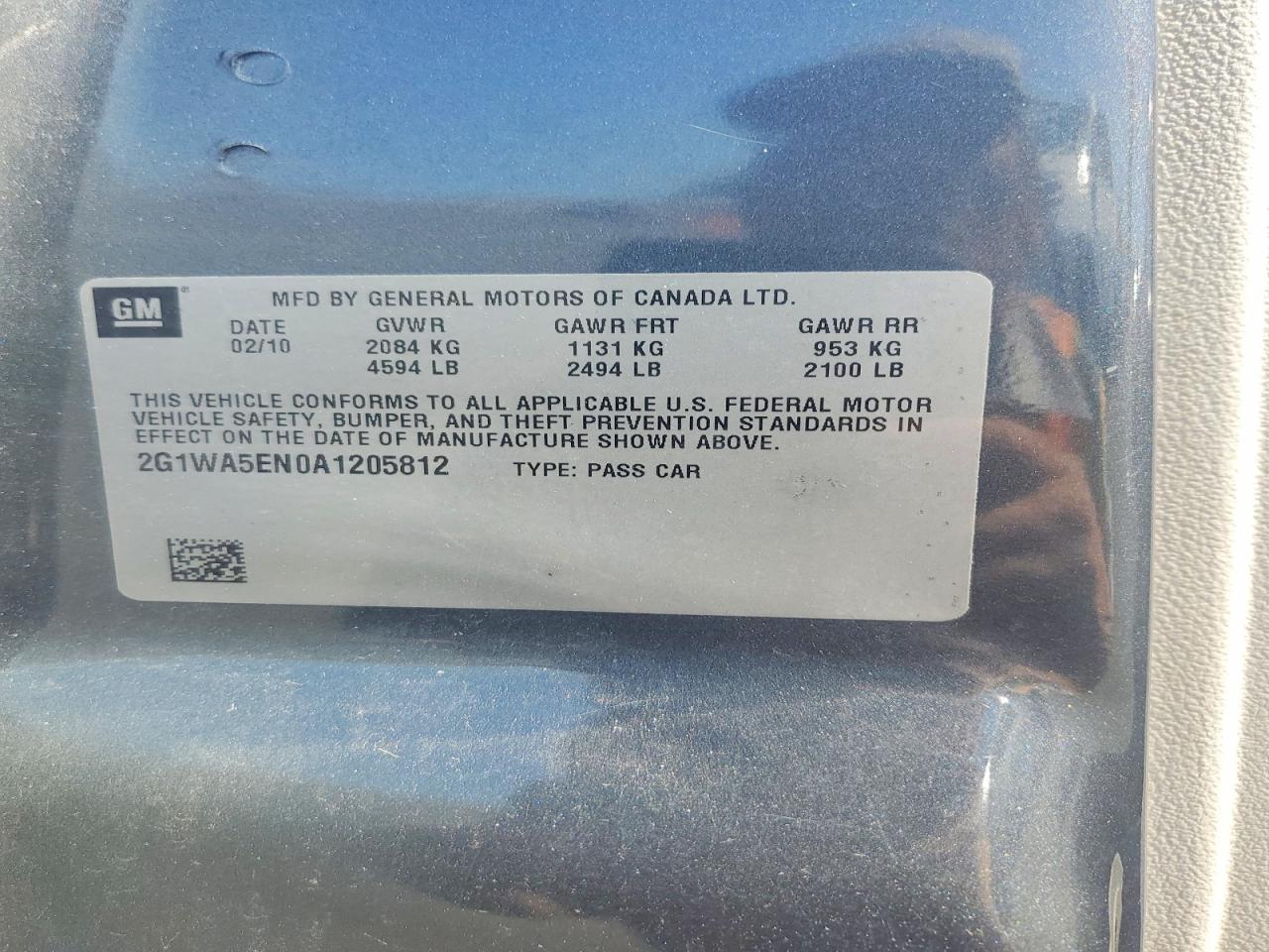 2010 Chevrolet Impala Ls Gray vin: 2G1WA5EN0A1205812