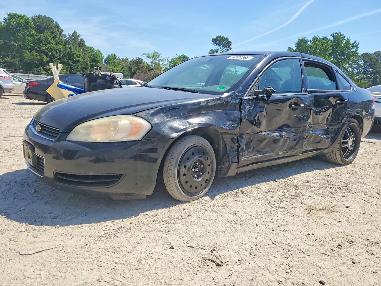 2007 Chevrolet Impala Ls Black vin: 2G1WB55K079124208
