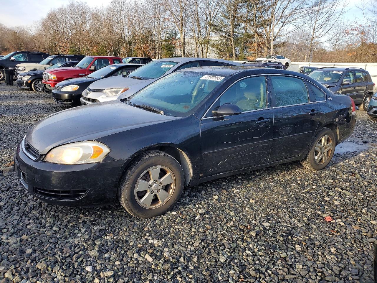 2007 Chevrolet Impala Ls Black vin: 2G1WB55K179161803