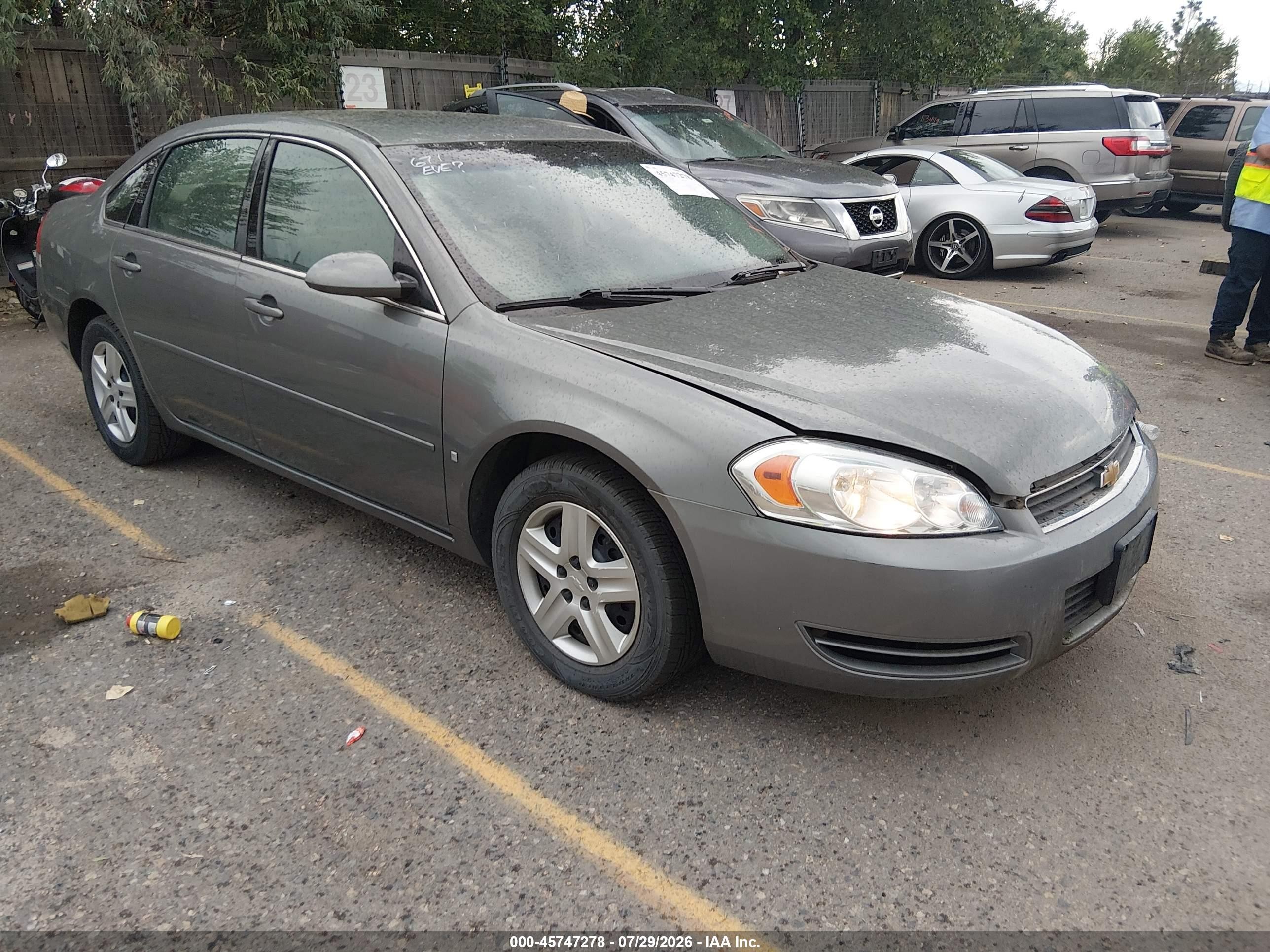 2007 Chevrolet Impala Ls Gray vin: 2G1WB55K379318490