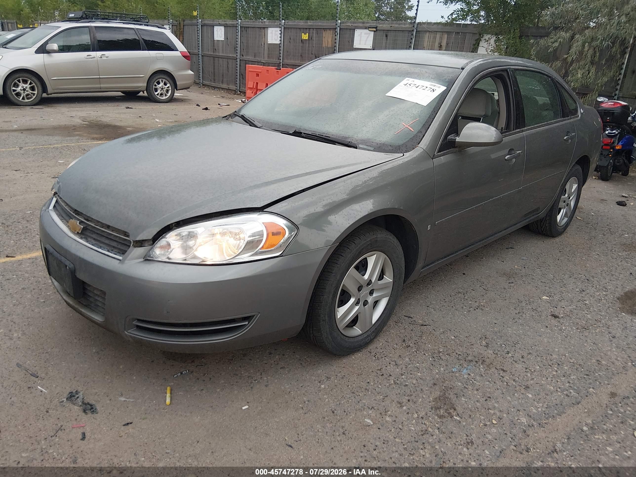 2007 Chevrolet Impala Ls Gray vin: 2G1WB55K379318490
