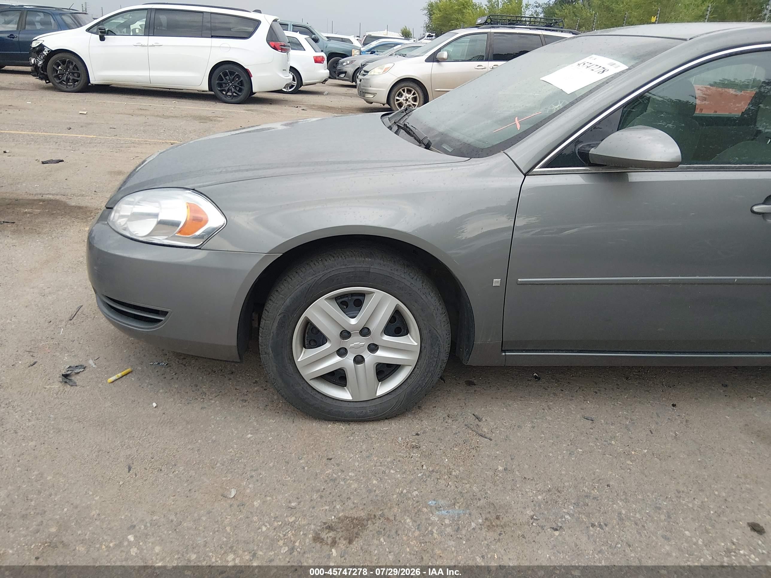 2007 Chevrolet Impala Ls Gray vin: 2G1WB55K379318490