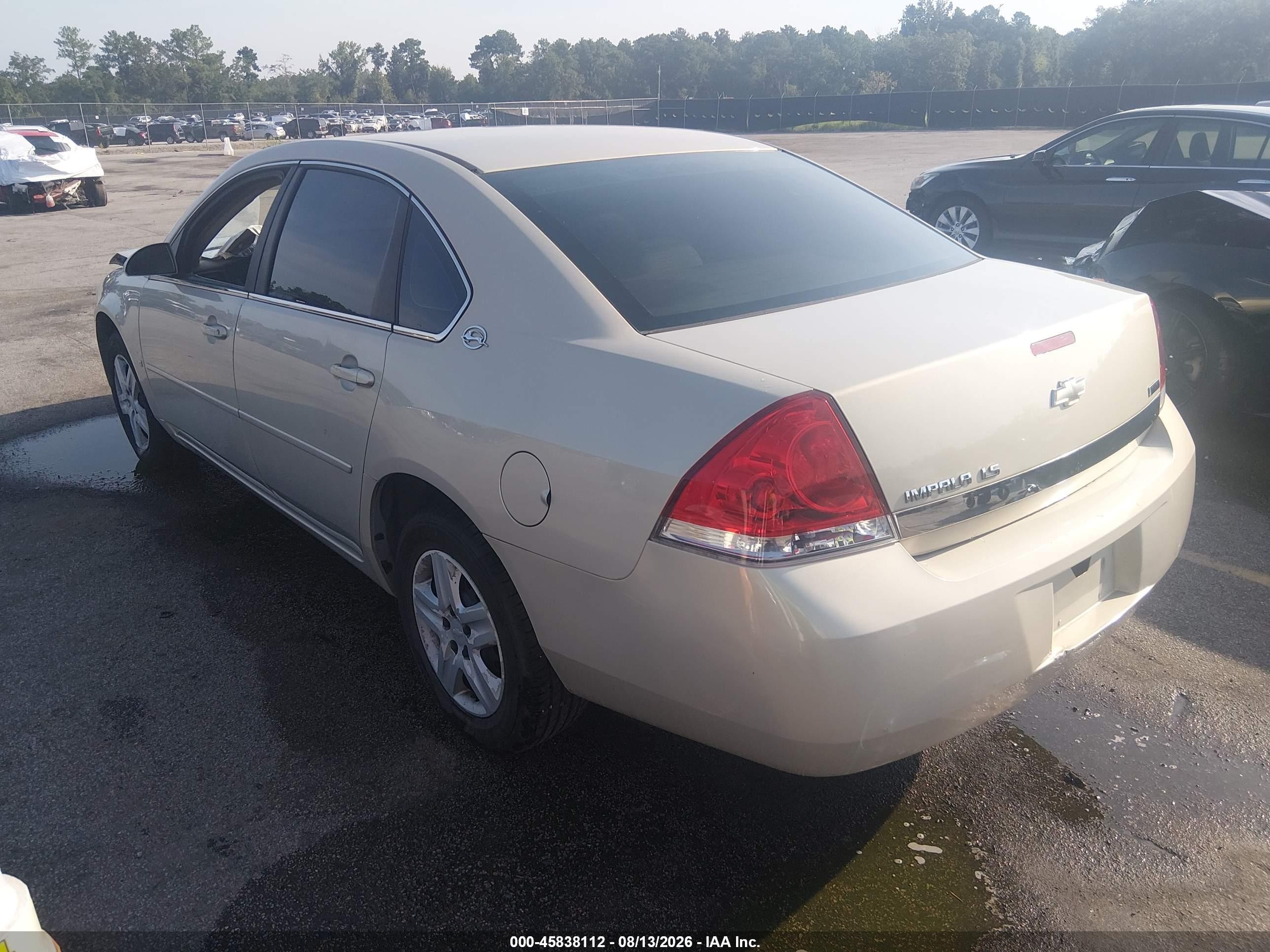 2008 Chevrolet Impala Ls Champagne vin: 2G1WB55K389286271