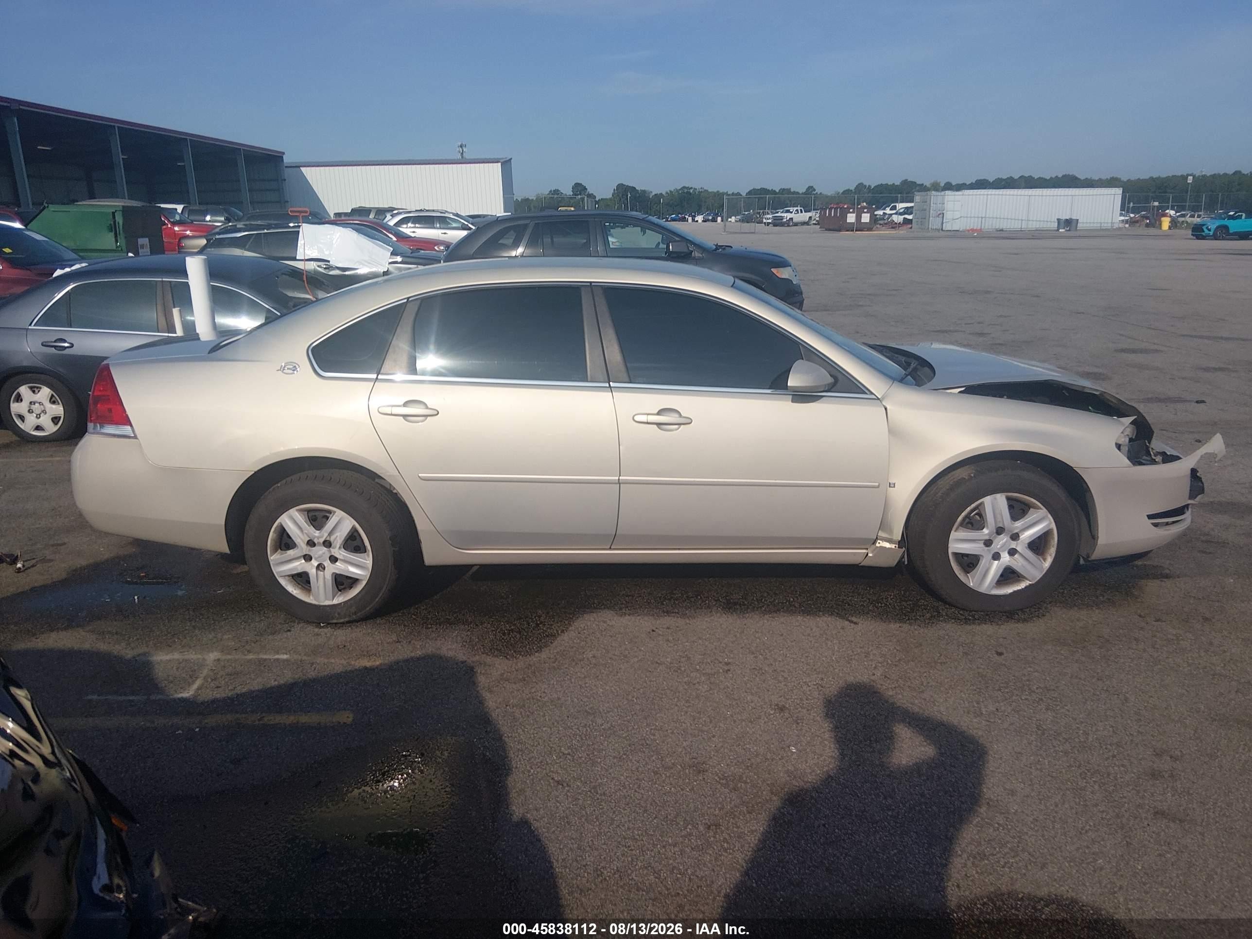 2008 Chevrolet Impala Ls Champagne vin: 2G1WB55K389286271
