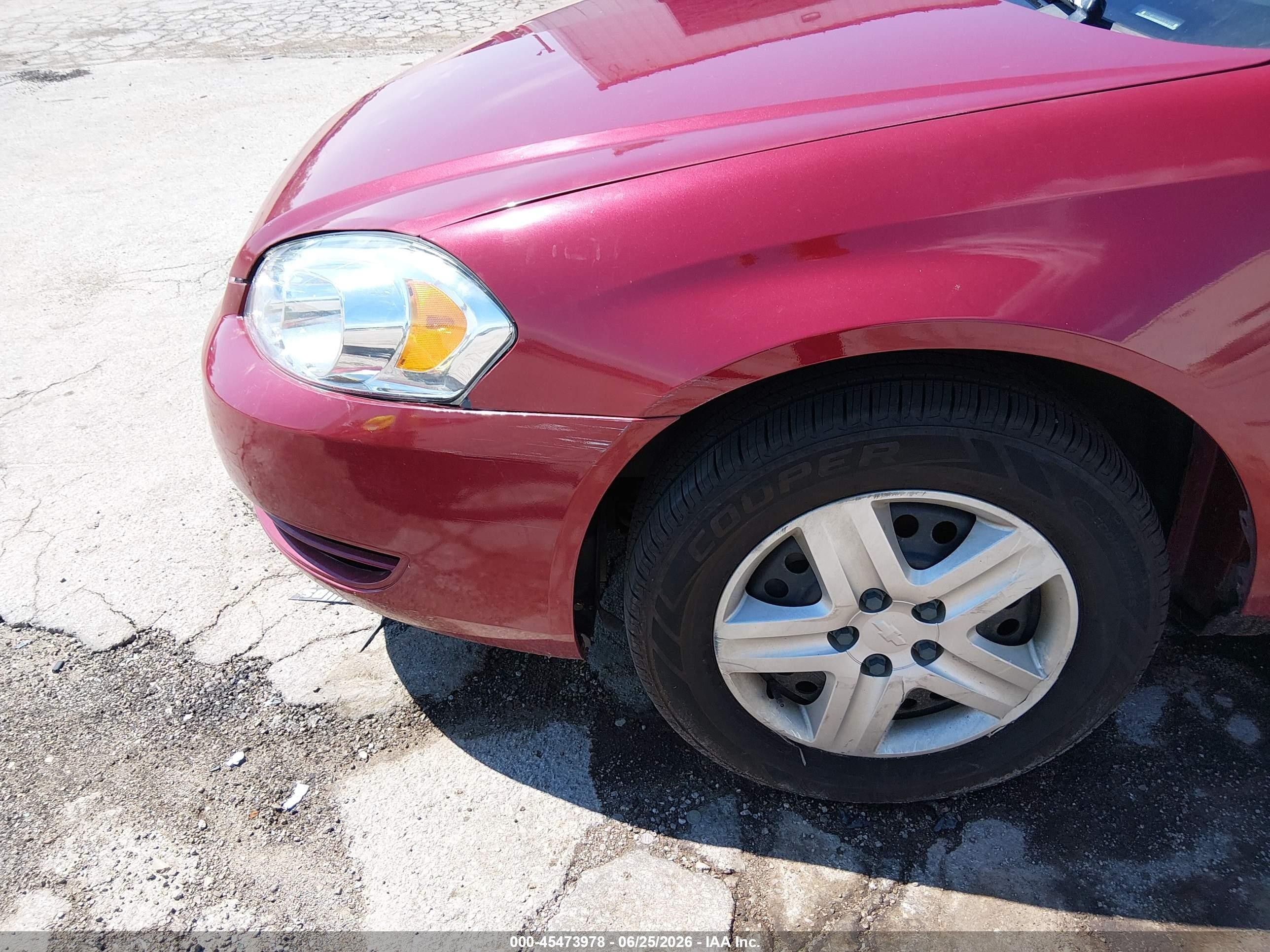 2006 Chevrolet Impala Ls Red vin: 2G1WB55K469167402