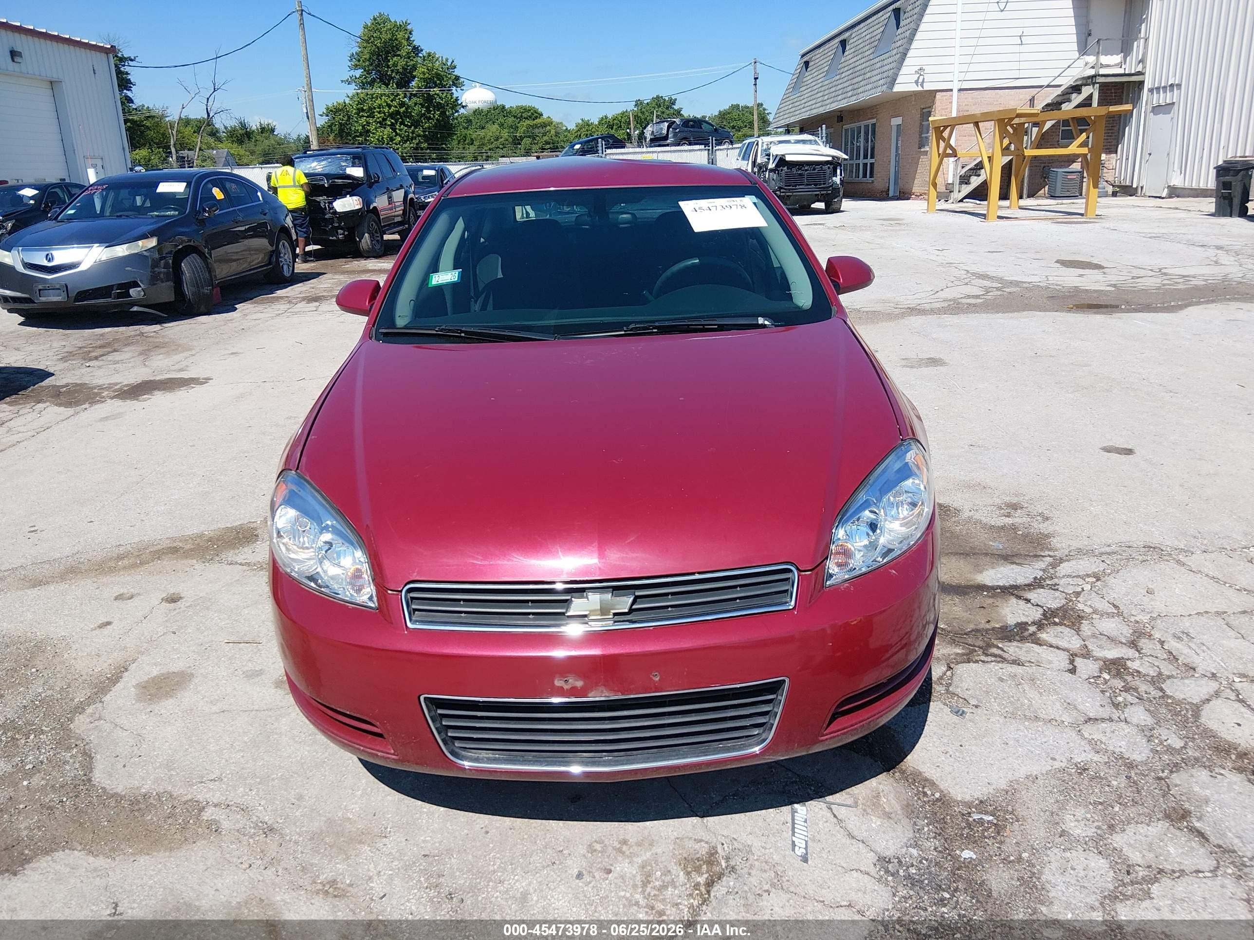 2006 Chevrolet Impala Ls Red vin: 2G1WB55K469167402