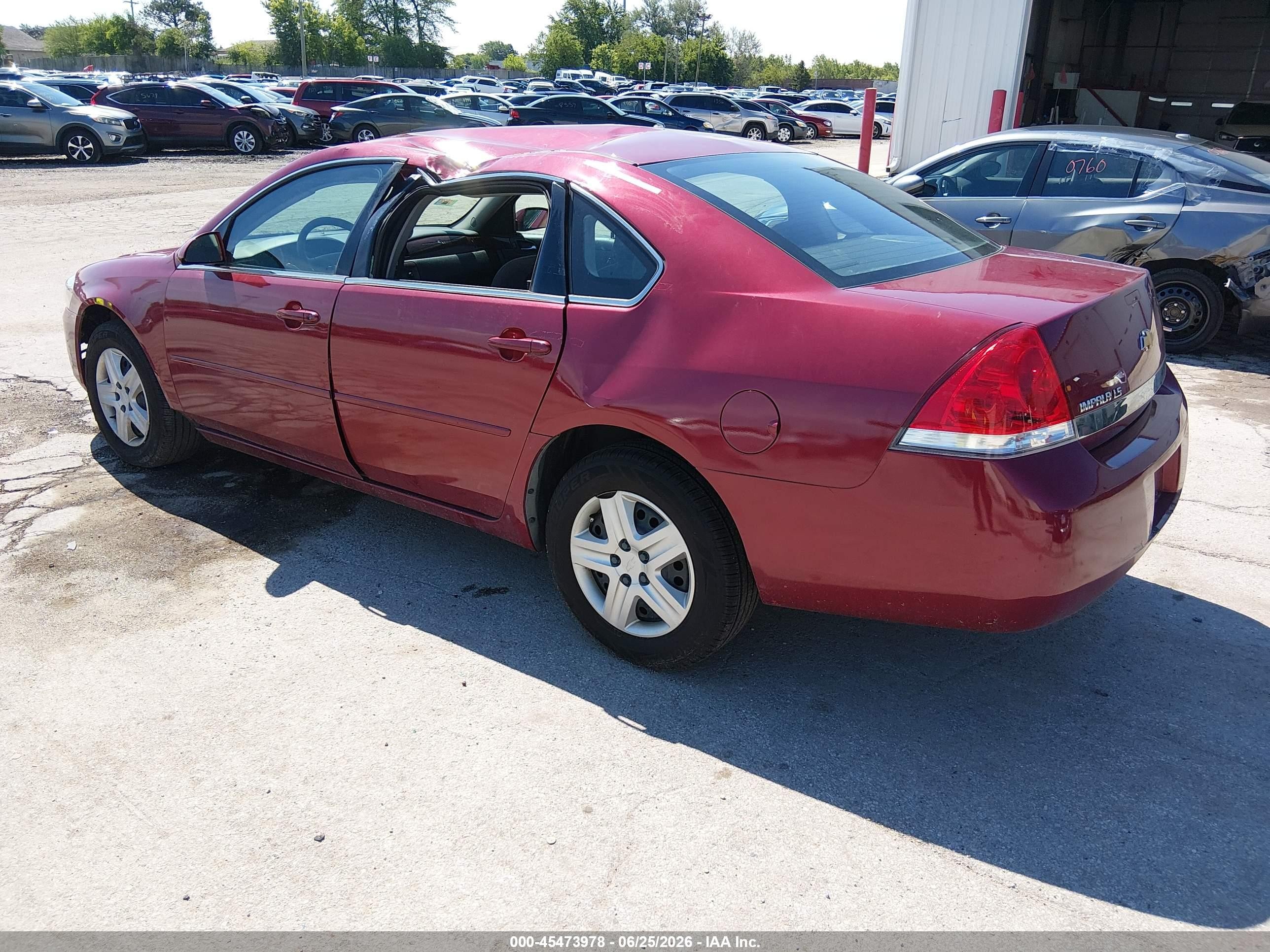 2006 Chevrolet Impala Ls Red vin: 2G1WB55K469167402