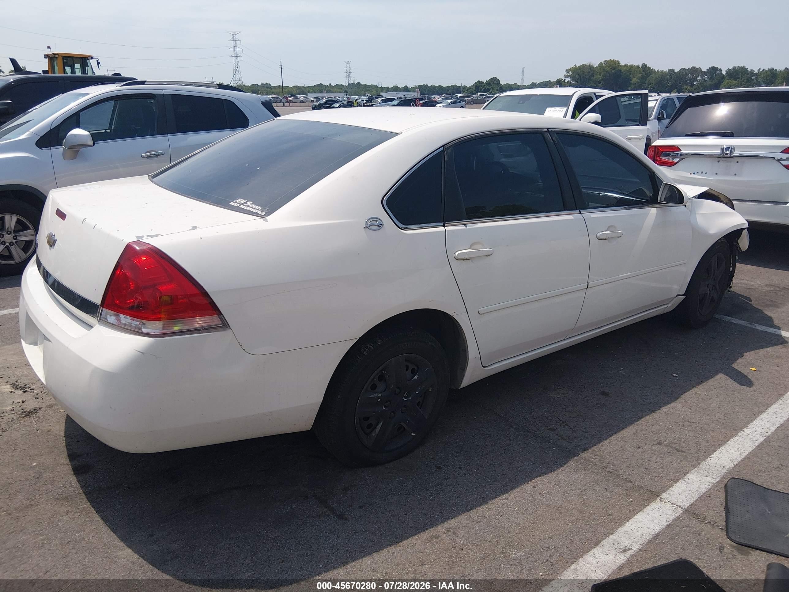 2006 Chevrolet Impala Ls White vin: 2G1WB55K469263787